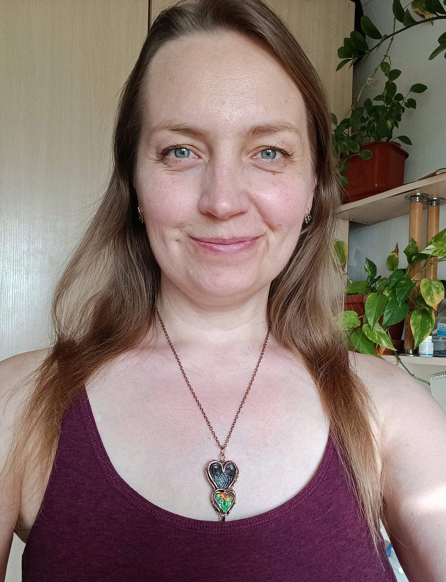 Double heart amulet.