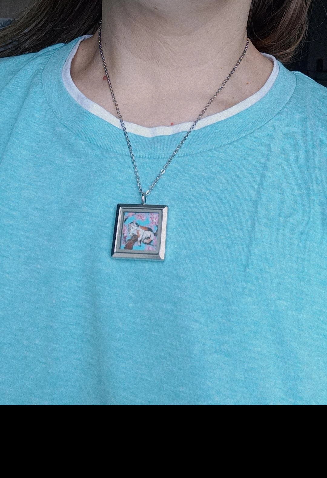 Sakura cats enjoying life🌸Hand painted pendant