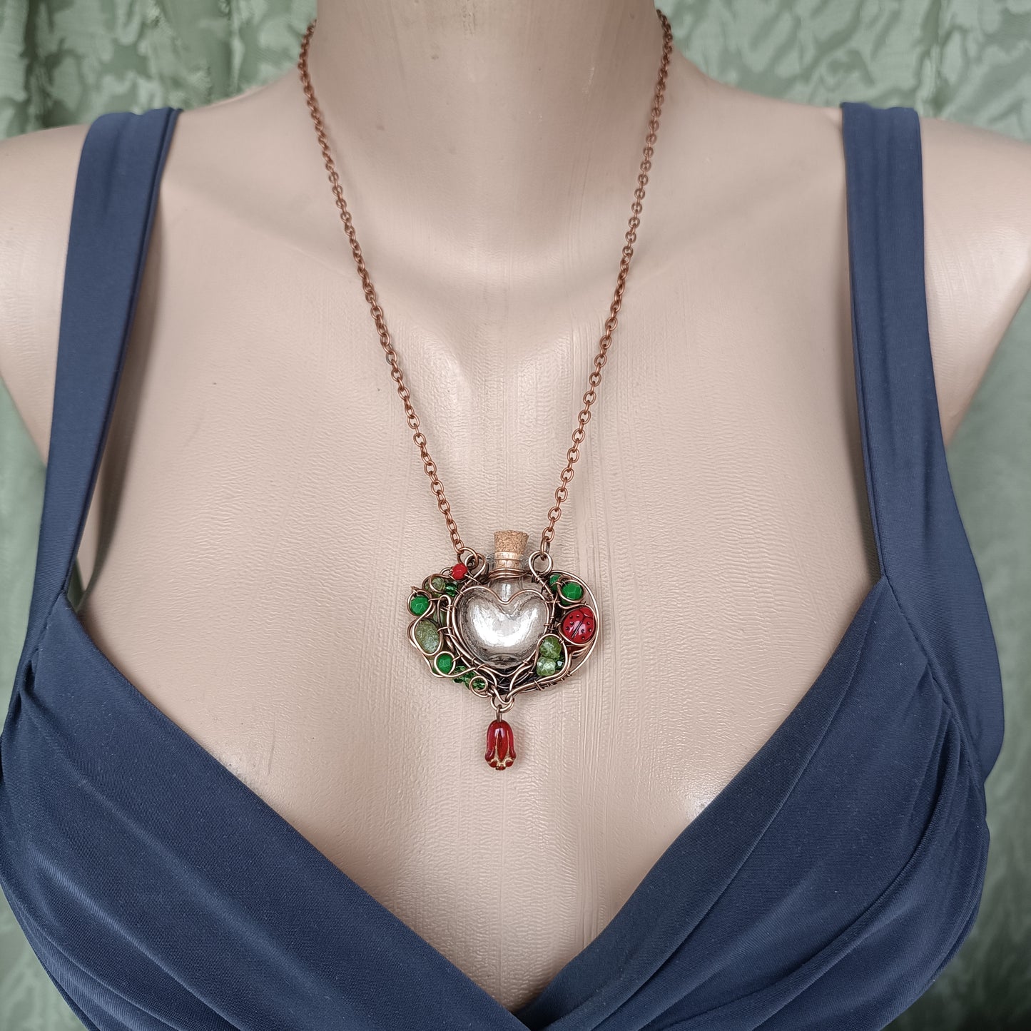 Garden Twinkle. vial necklace