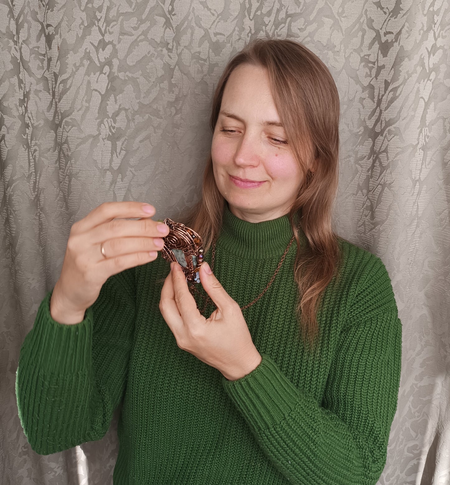 Wire wrapped necklace