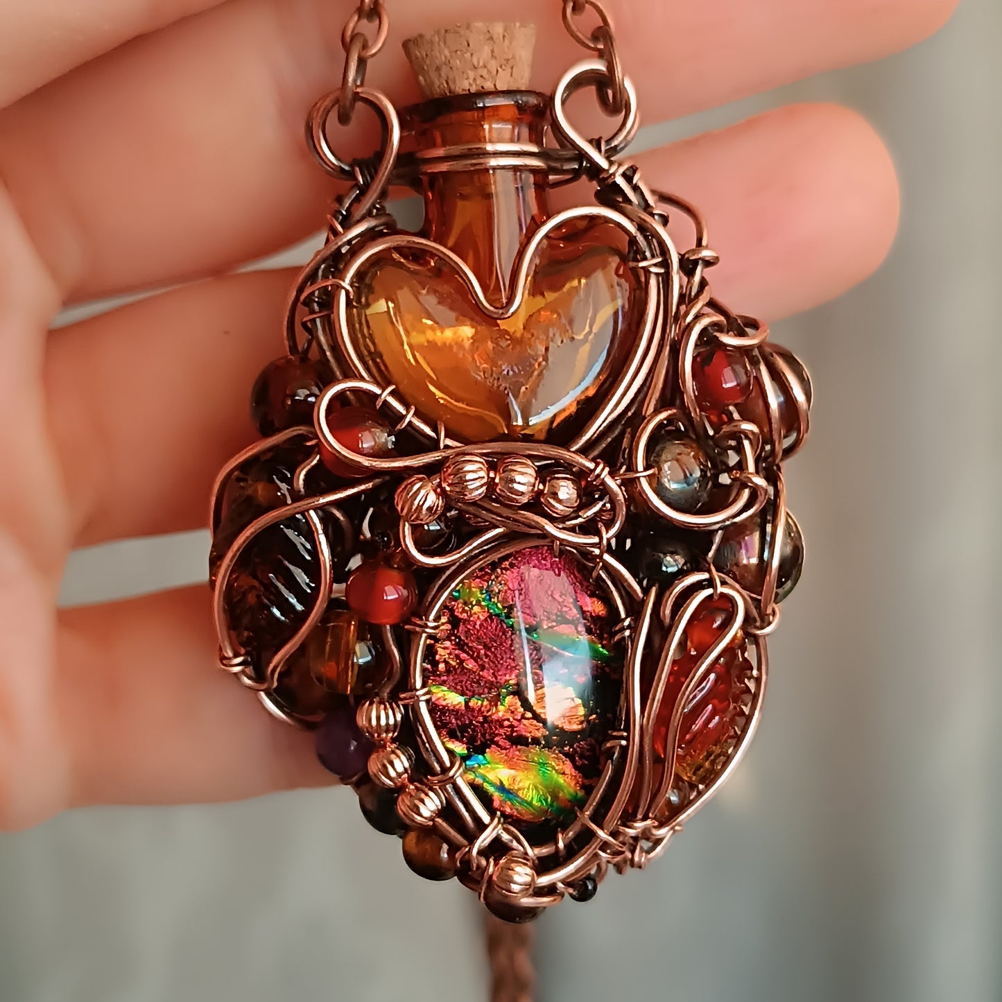 Candied fruit vial pendant