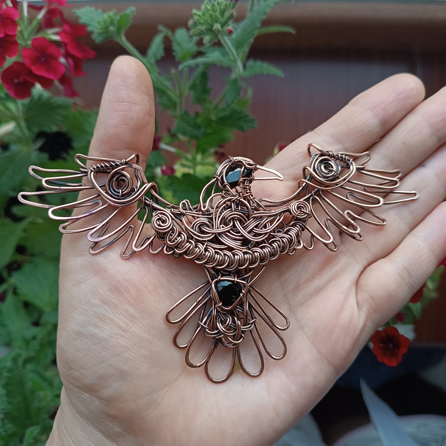 For Cynthia. Raven necklace