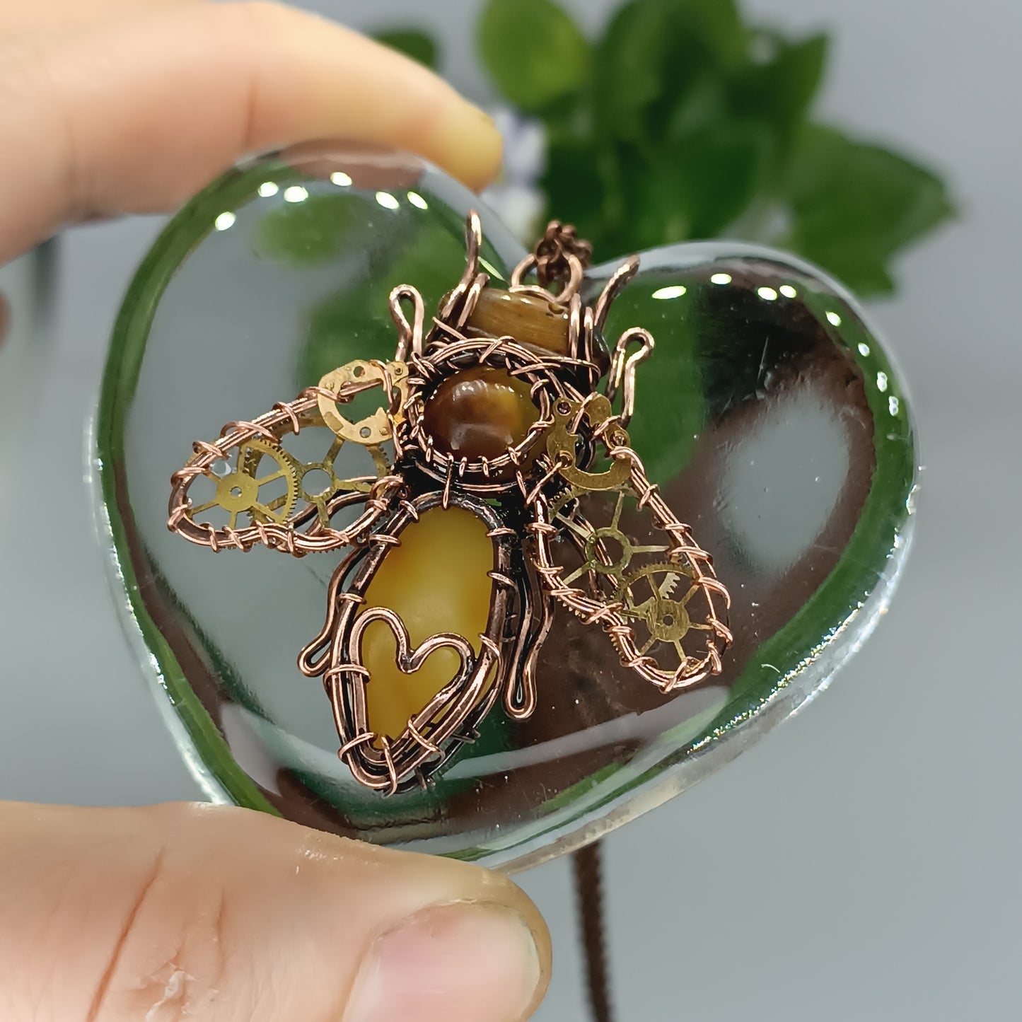 Timeless love. Bee pendant.