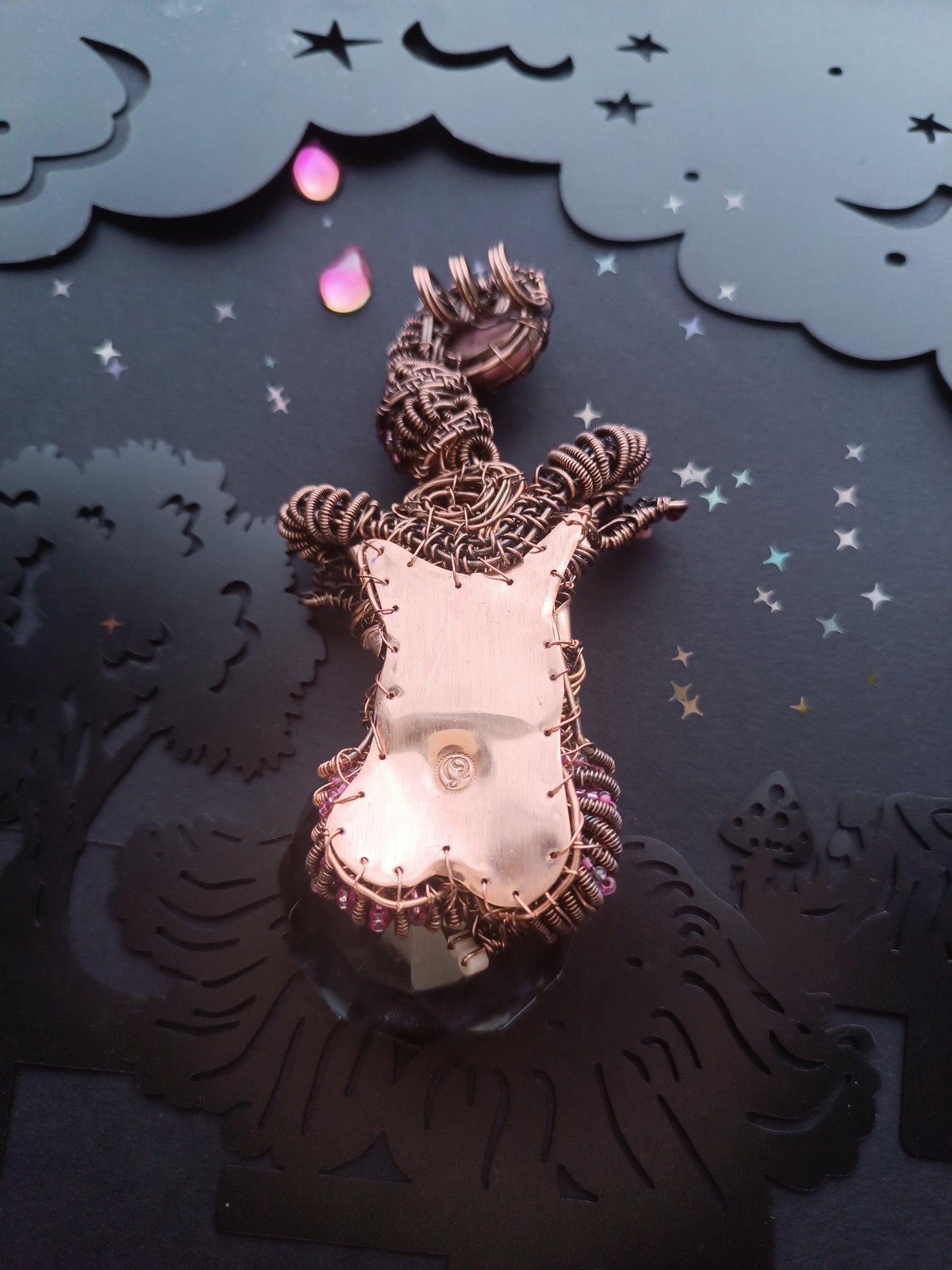 Pink cat necklace from a very famous book!