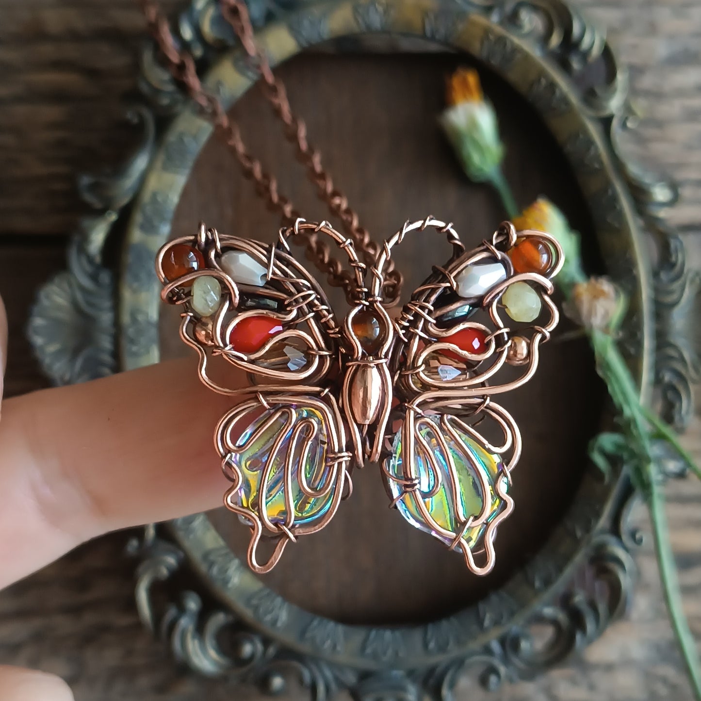 Candy lady butterfly necklace