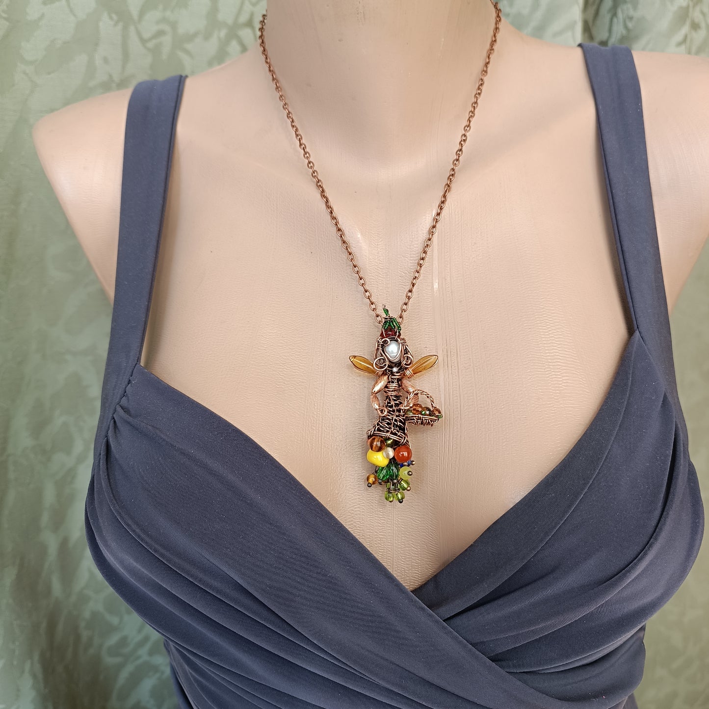 Harvest fairy pendant