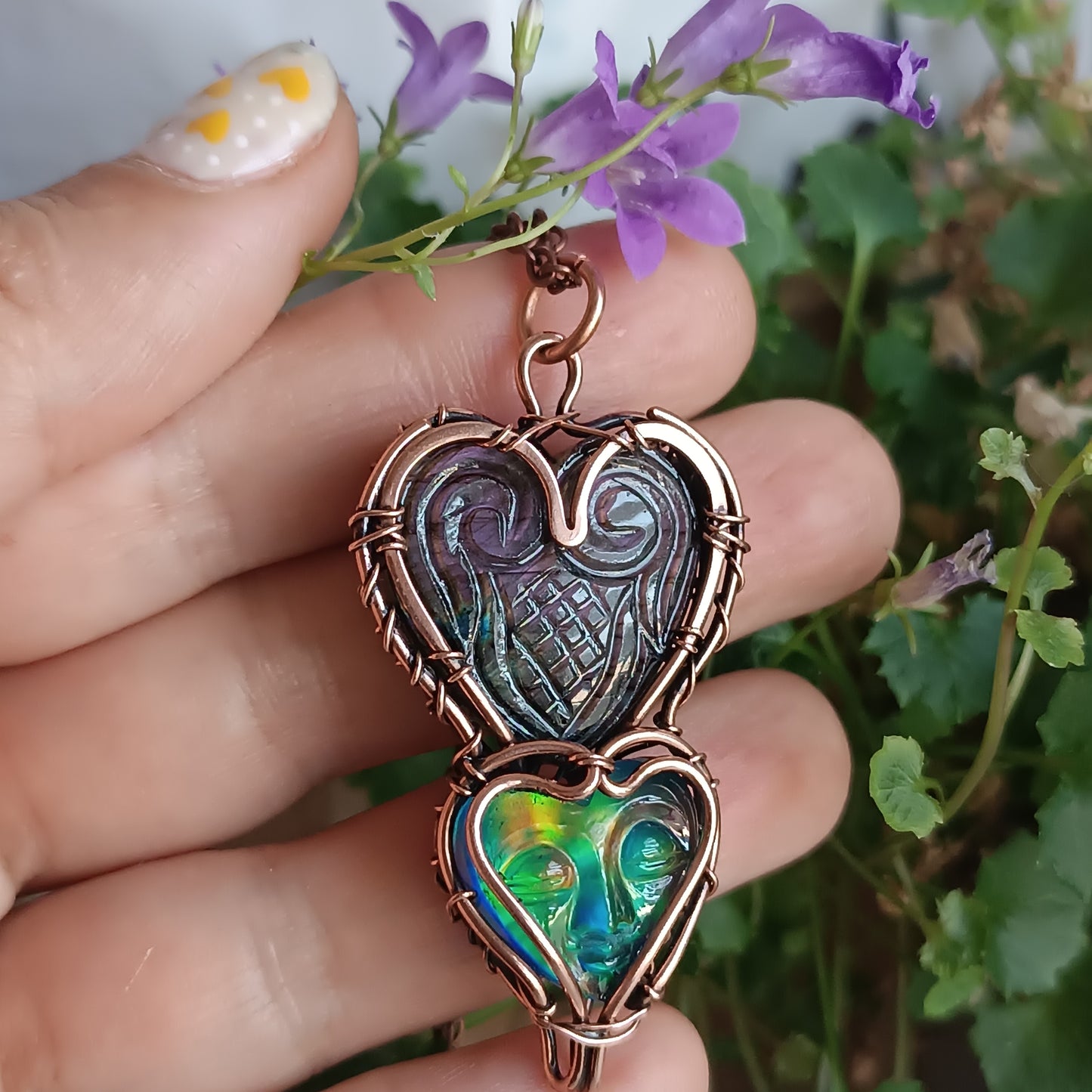 Double heart amulet.
