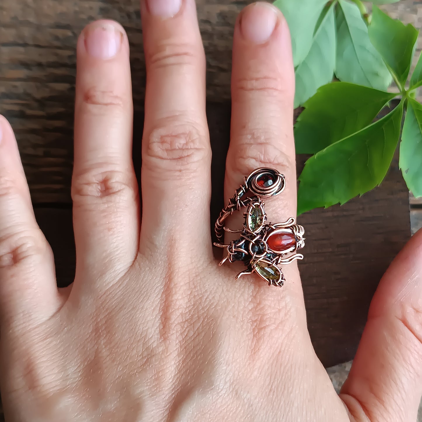 Yellow wings bee RING. Adjustable