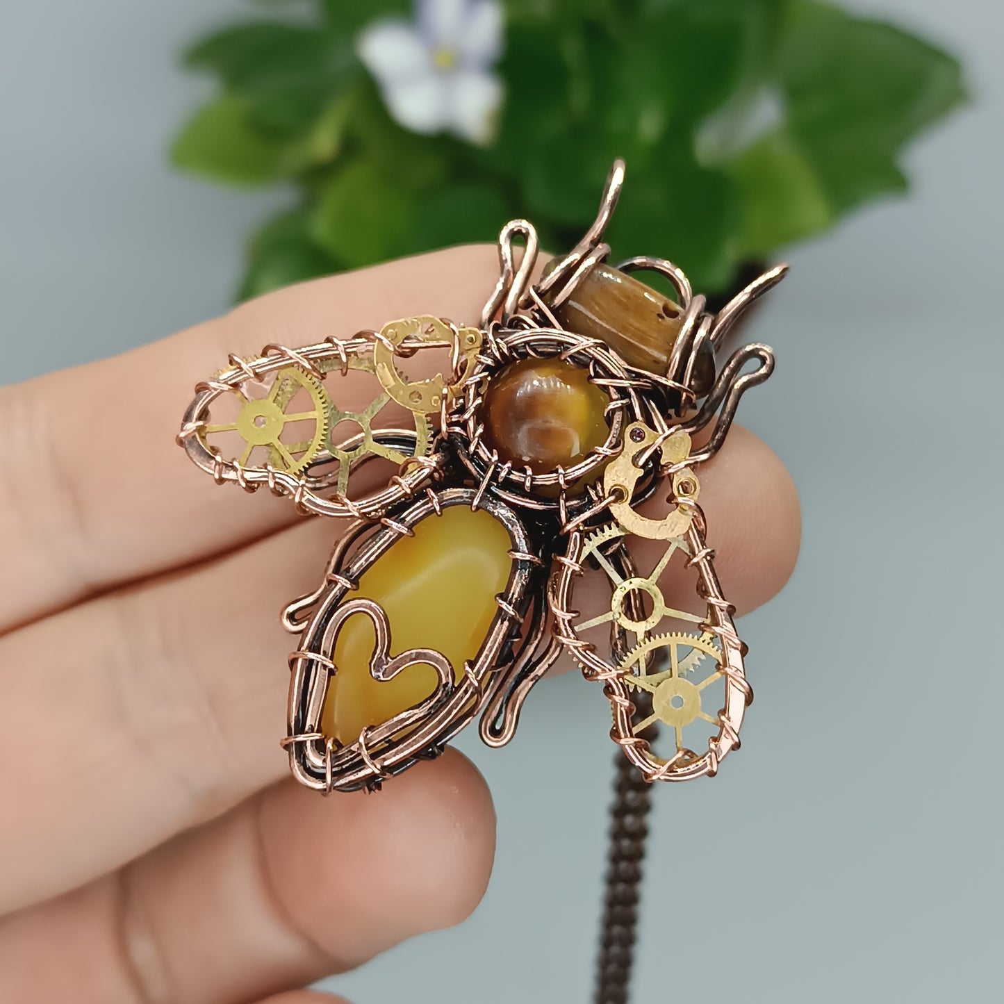 Timeless love. Bee pendant.