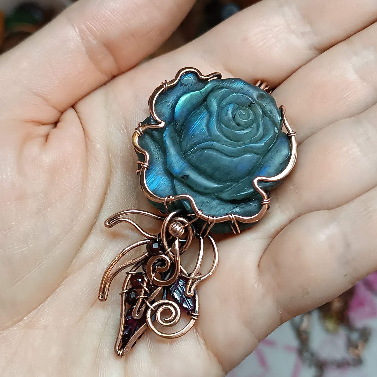 Empress rose pendant
