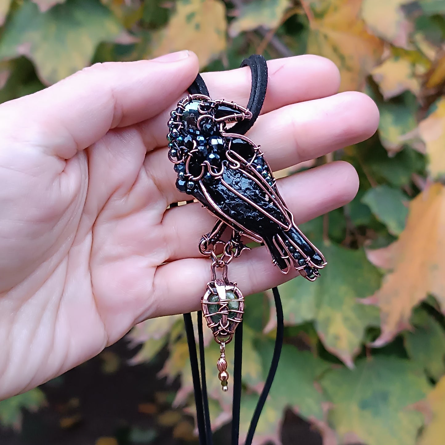 Raven necklace