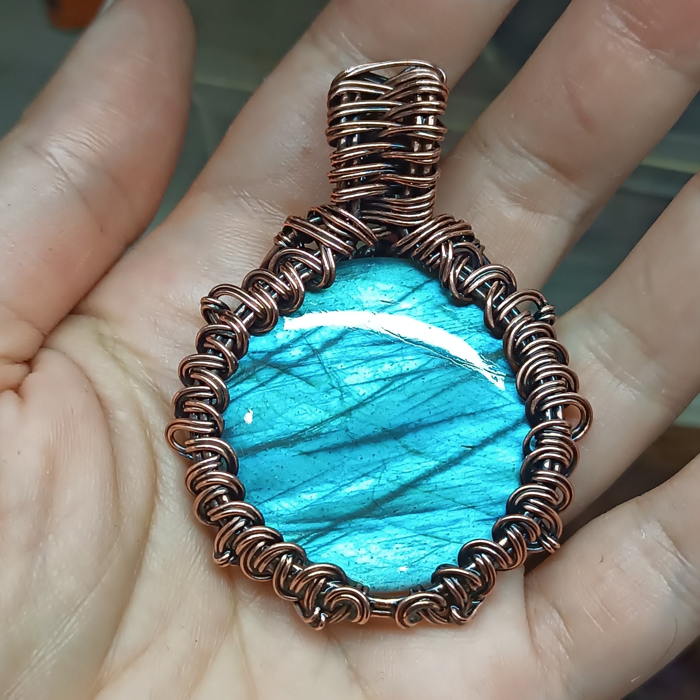 For Cindy. Blue labradorite necklace