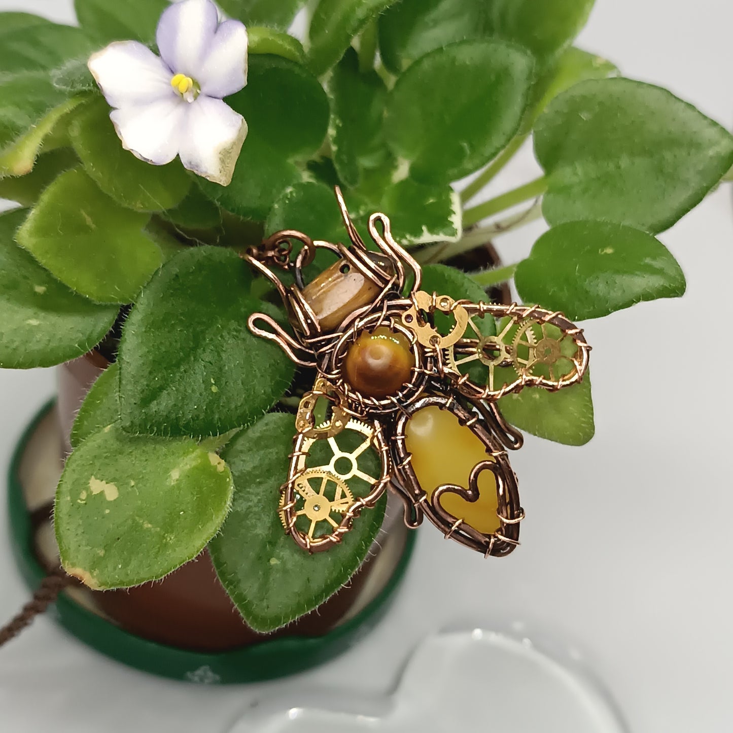 Timeless love. Bee pendant.