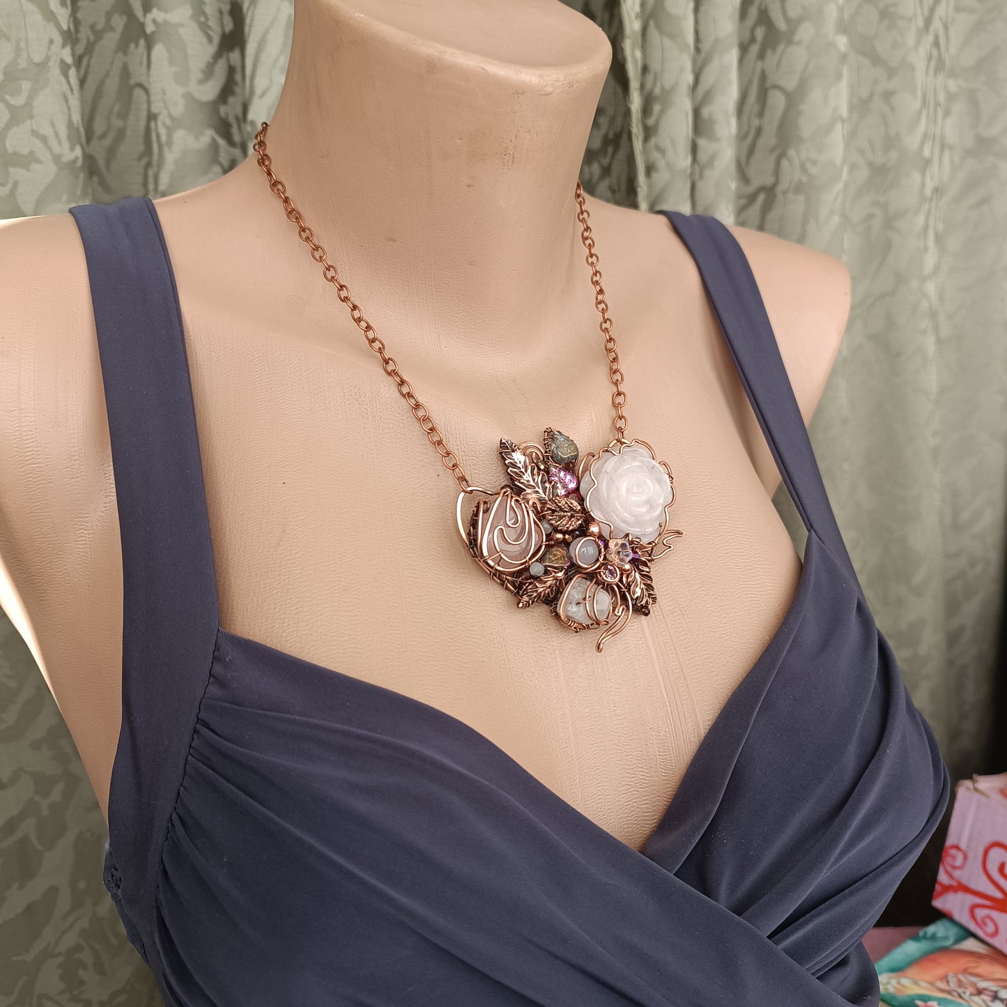 Rose garden necklace.