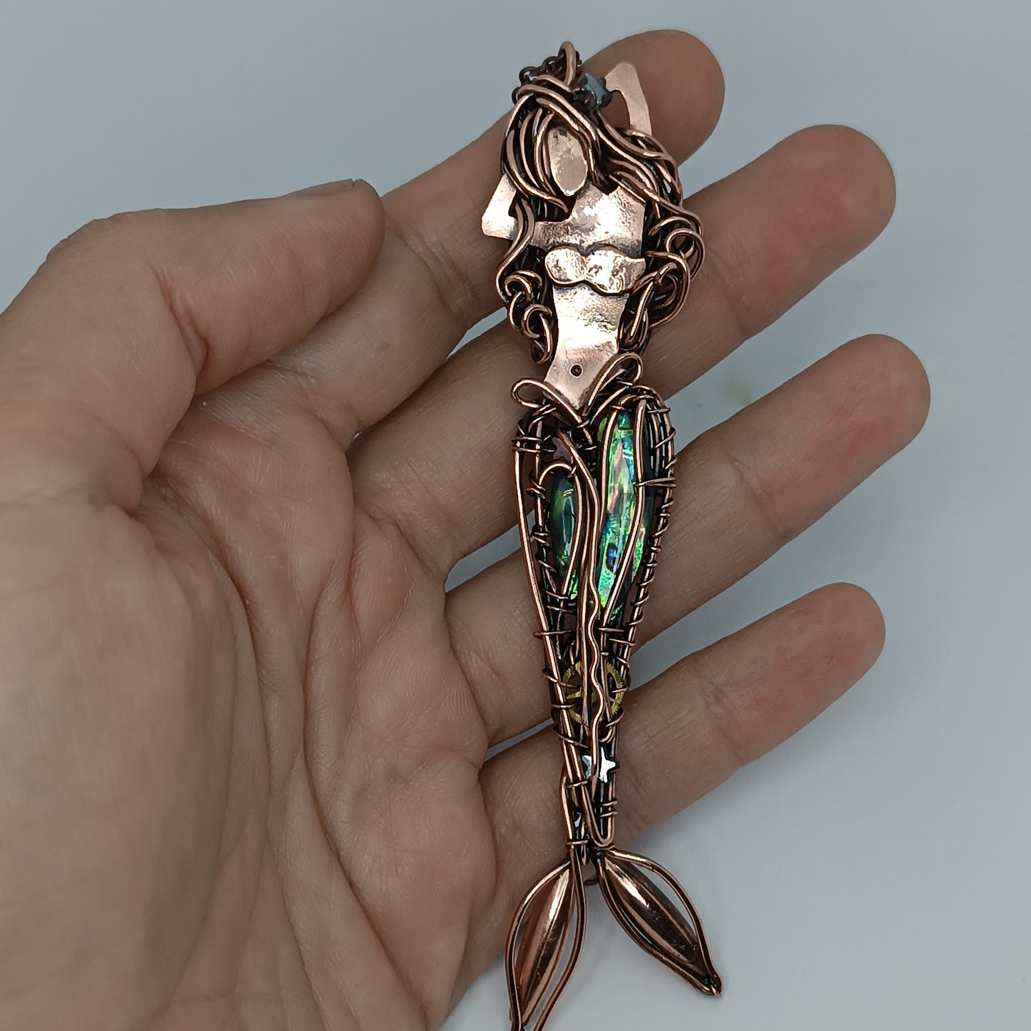 Abalone mermaid necklace