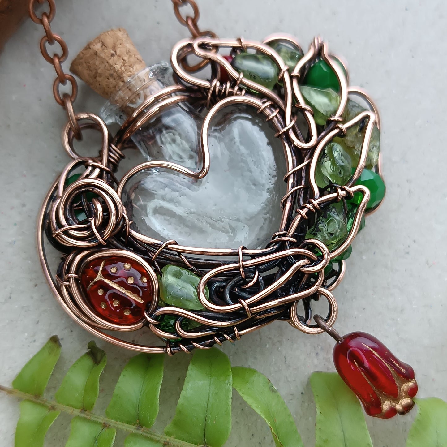 Garden Twinkle. vial necklace