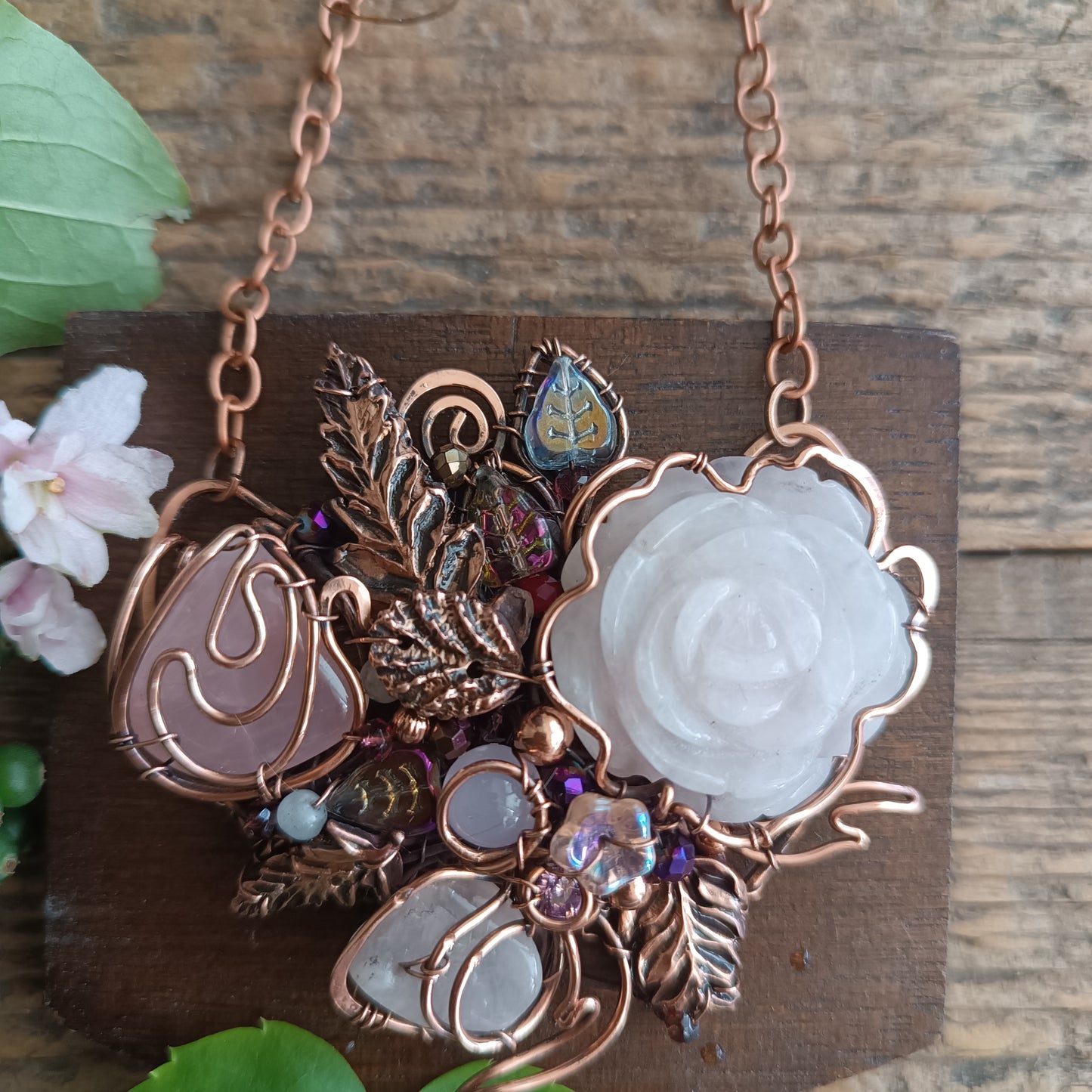 Rose garden necklace.