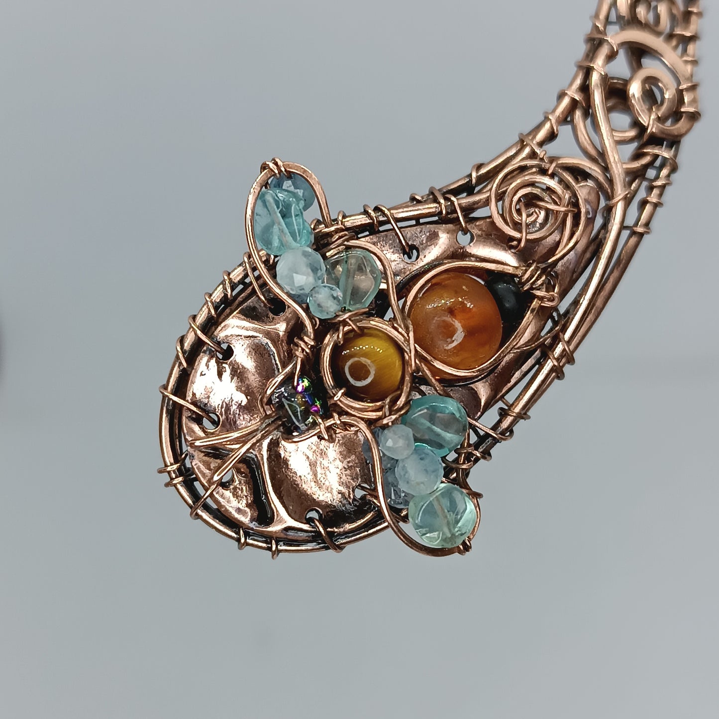 Bee and honey combs Collar necklace