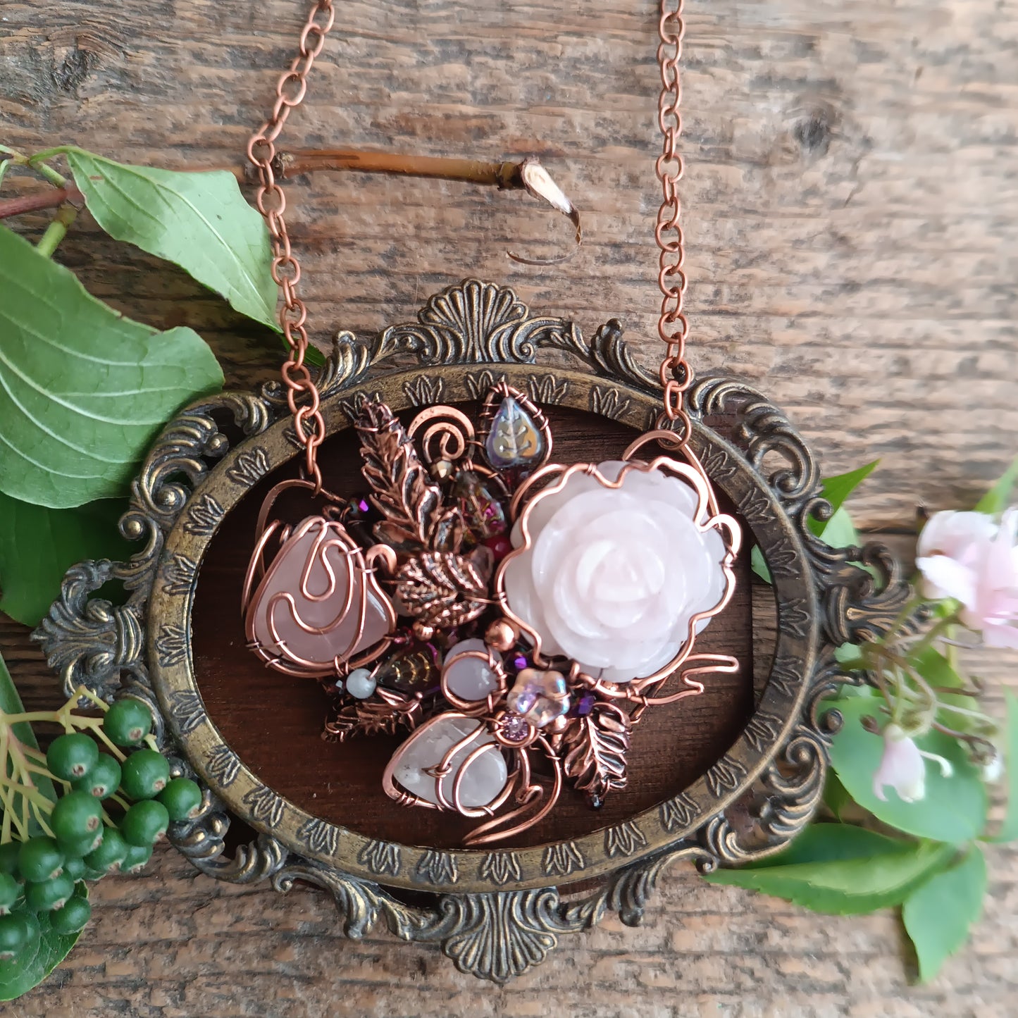 Rose garden necklace.