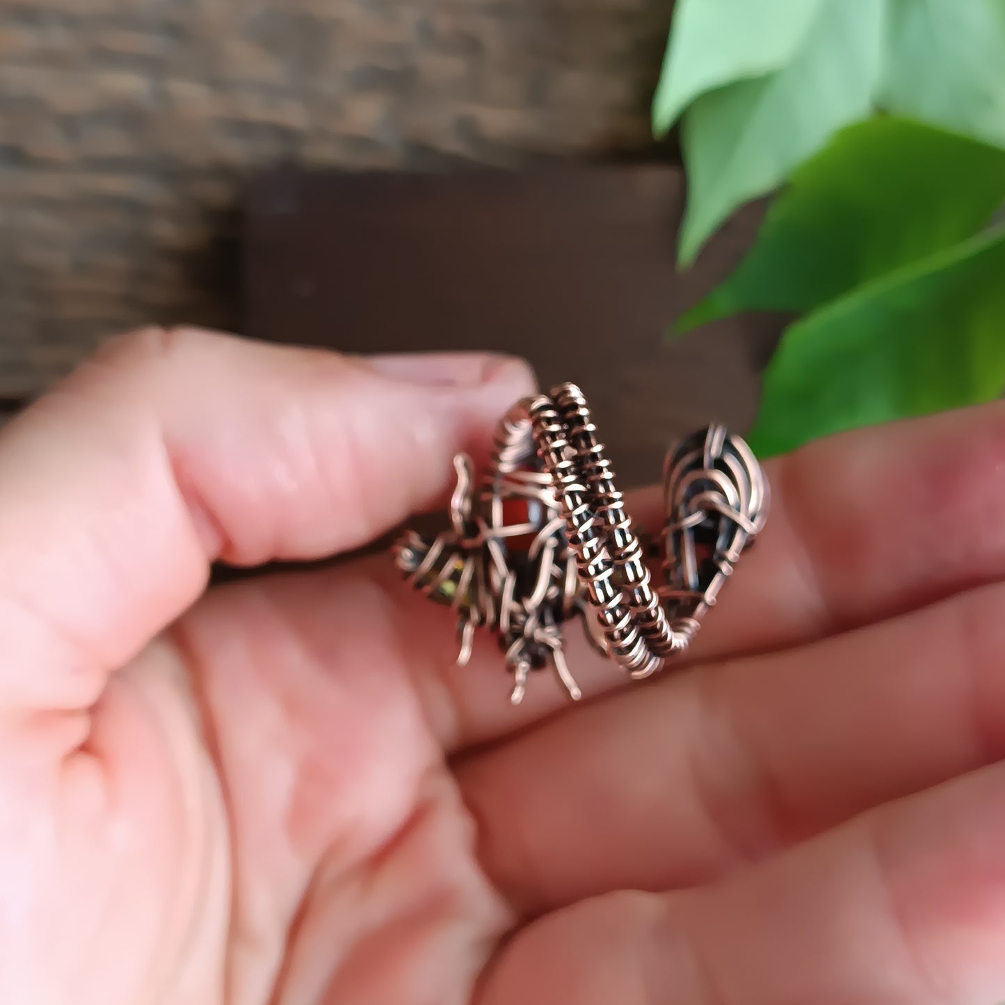 Yellow wings bee RING. Adjustable