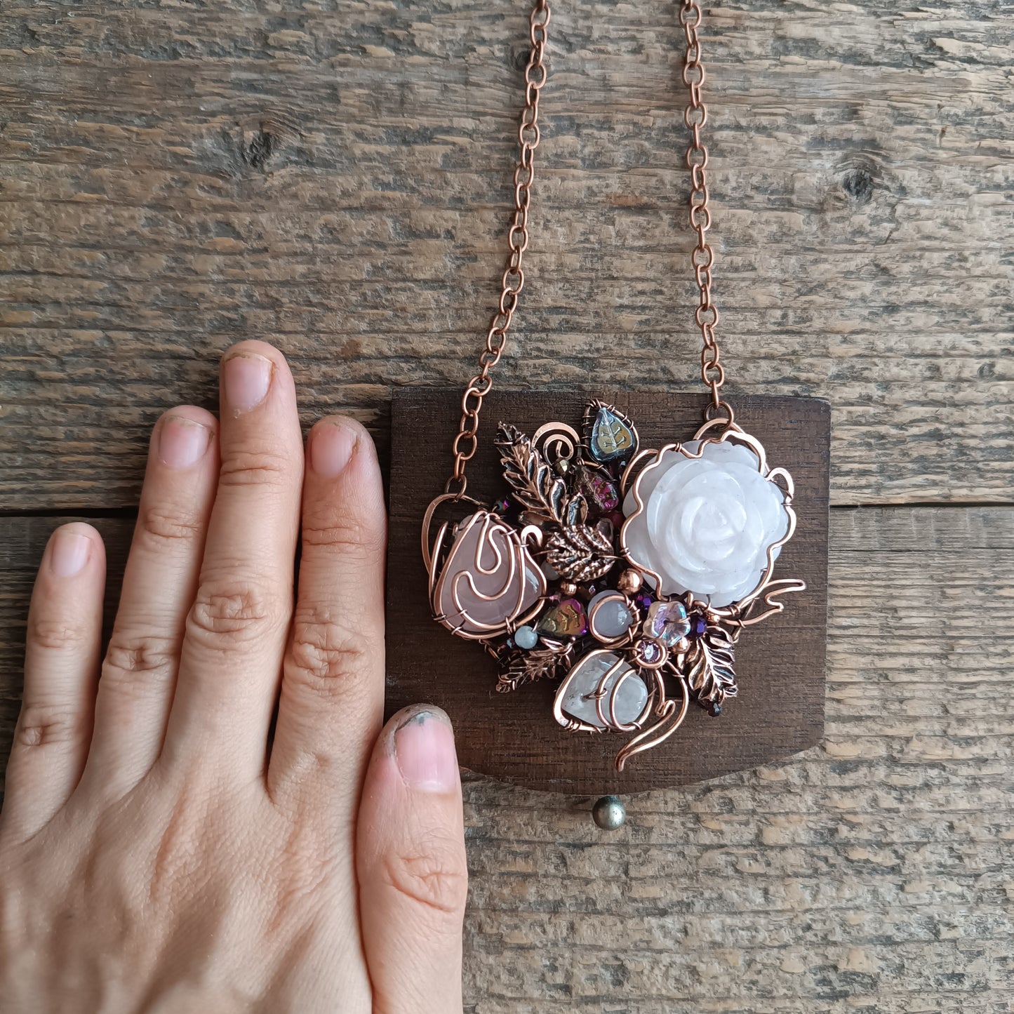 Rose garden necklace.