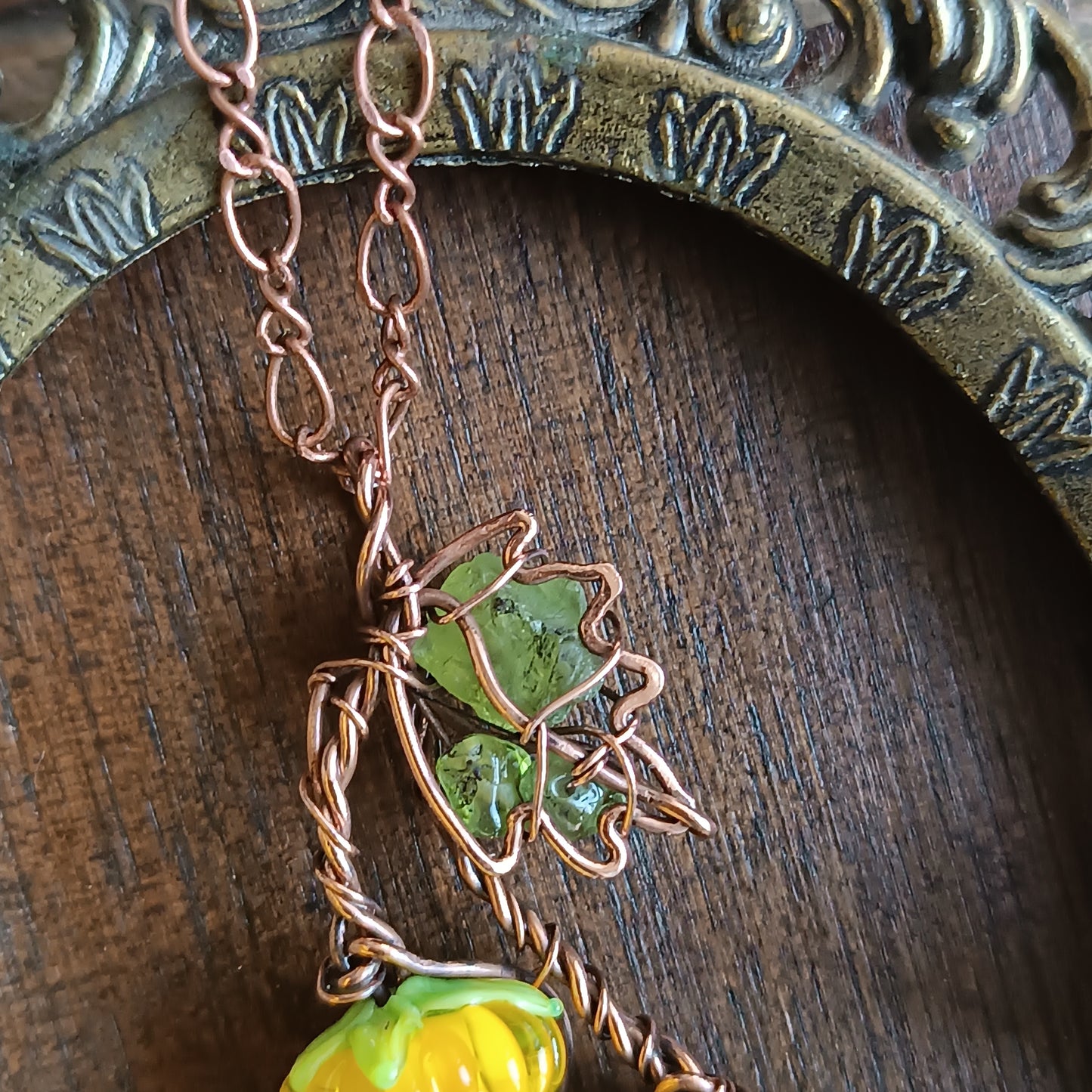 Yellow raspberry pendant