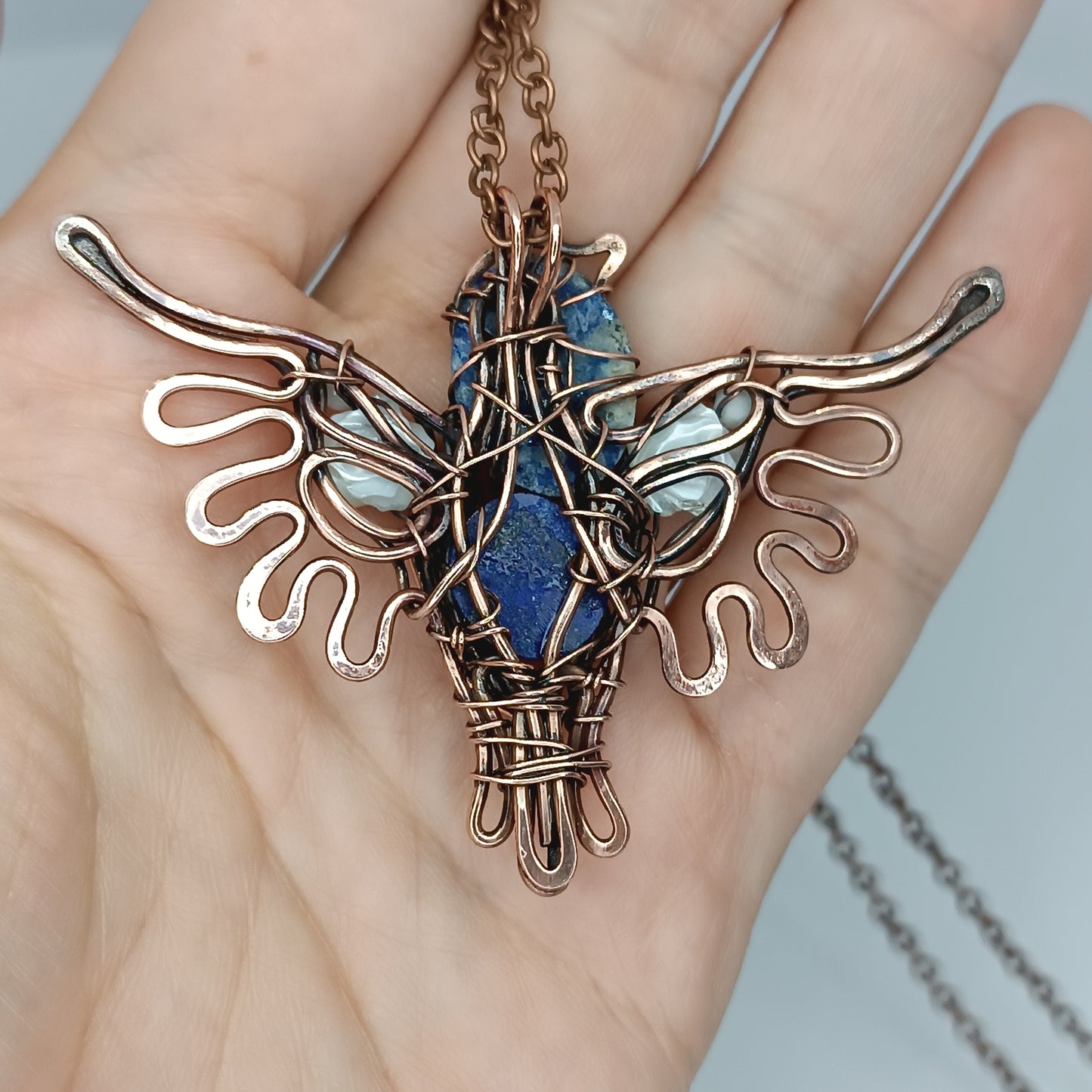 For Eustacia. Little blue bird pendant.