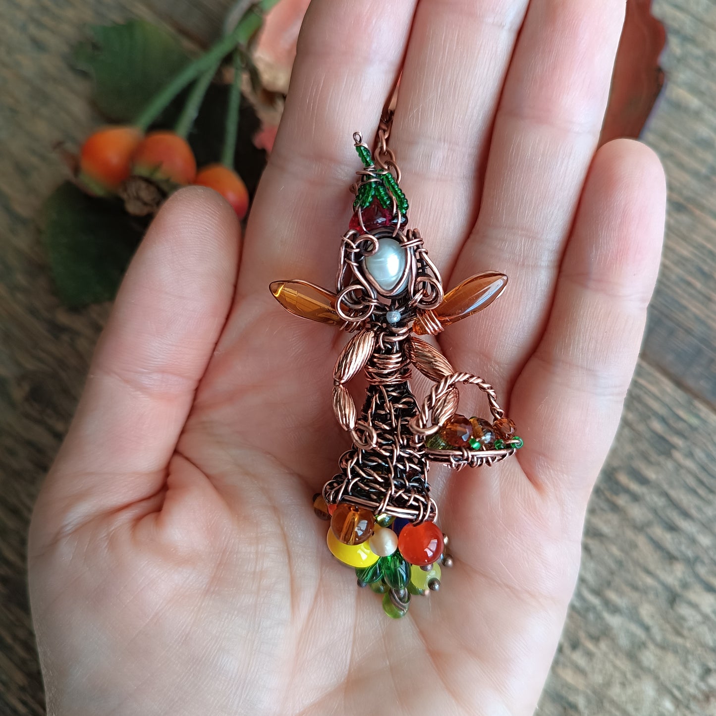 Harvest fairy pendant
