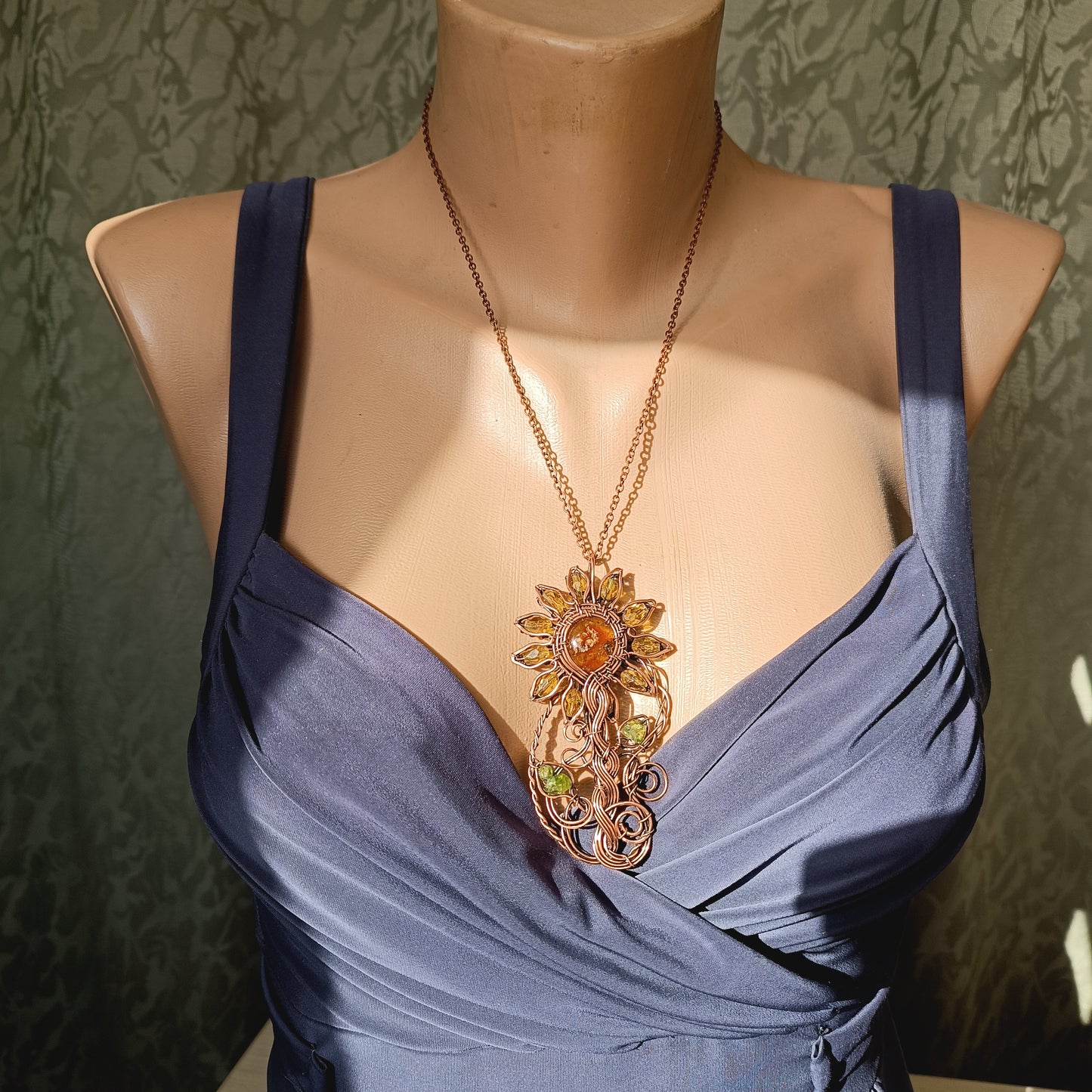 Sunflower necklace