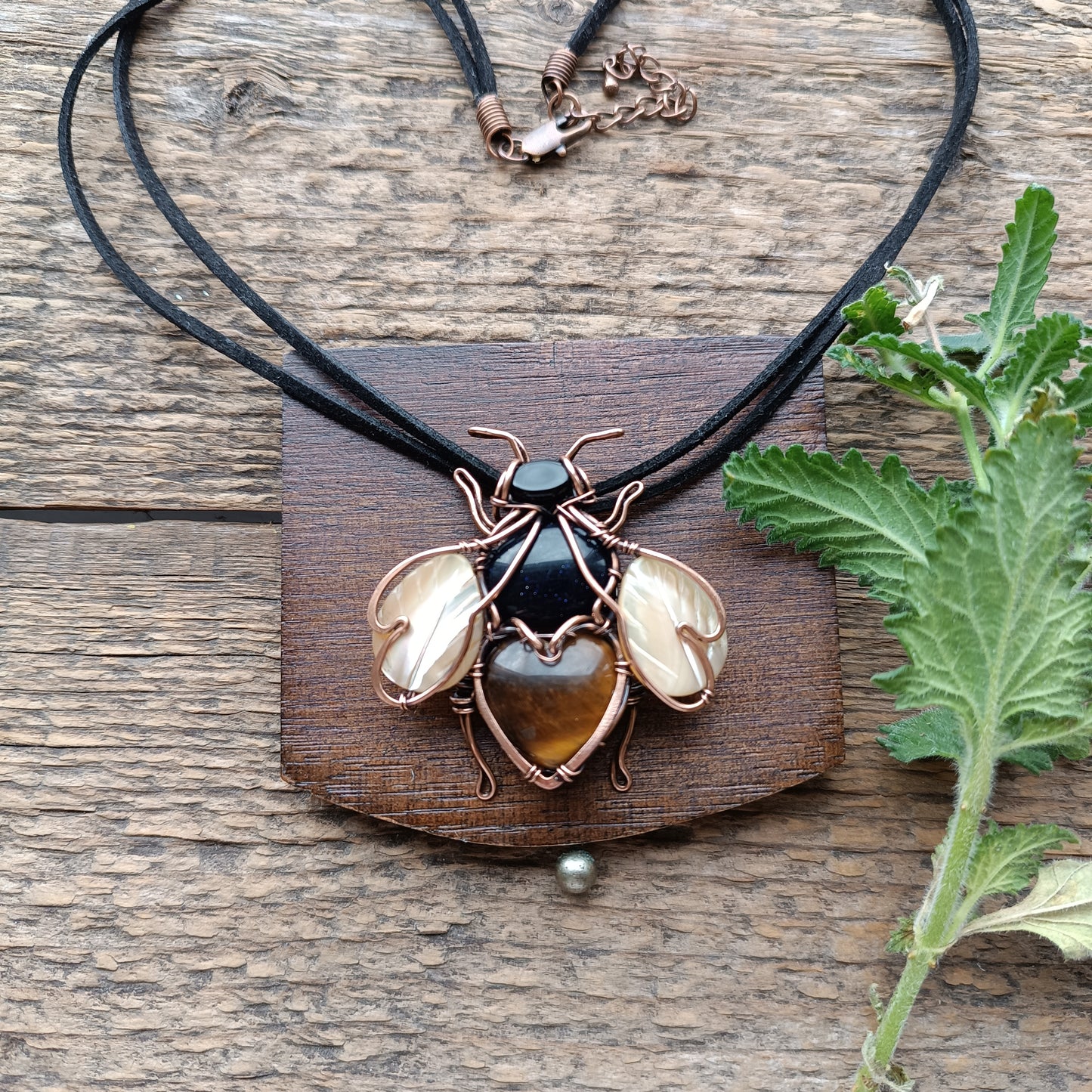 Bumble bee necklace