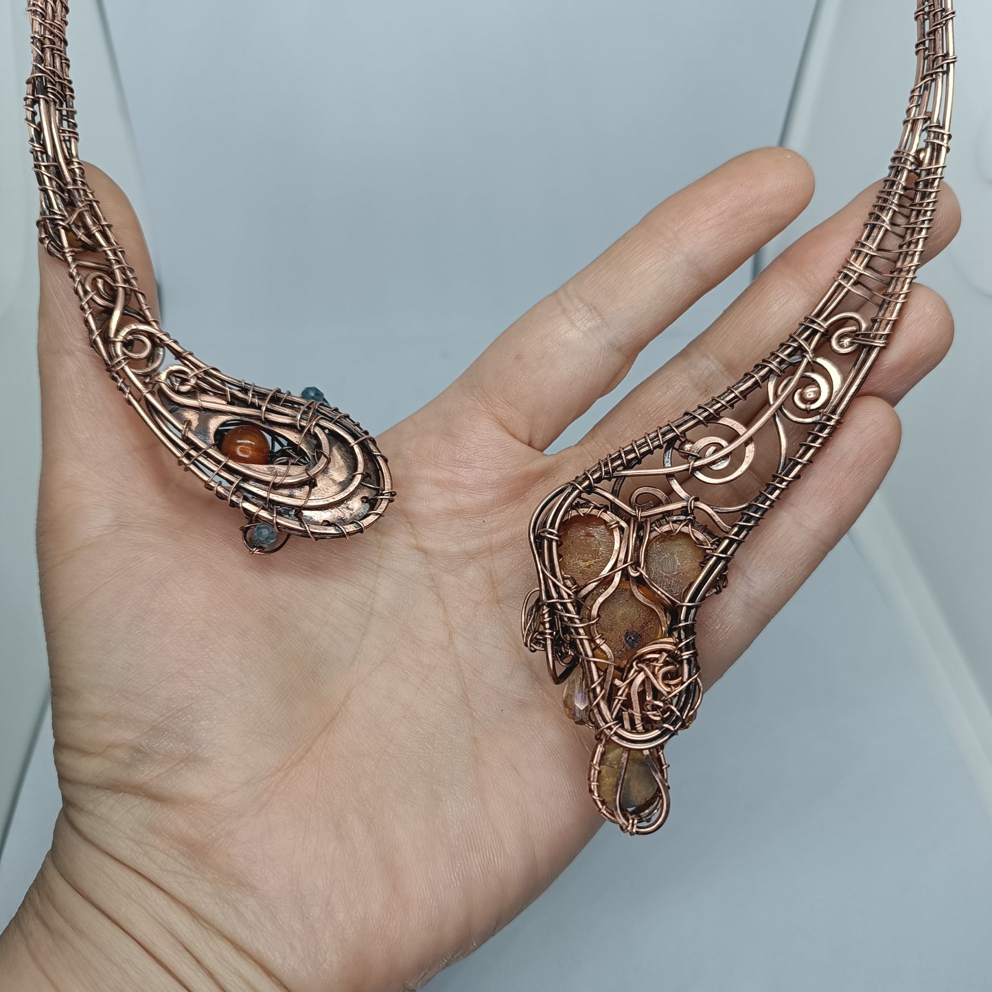 Bee and honey combs Collar necklace