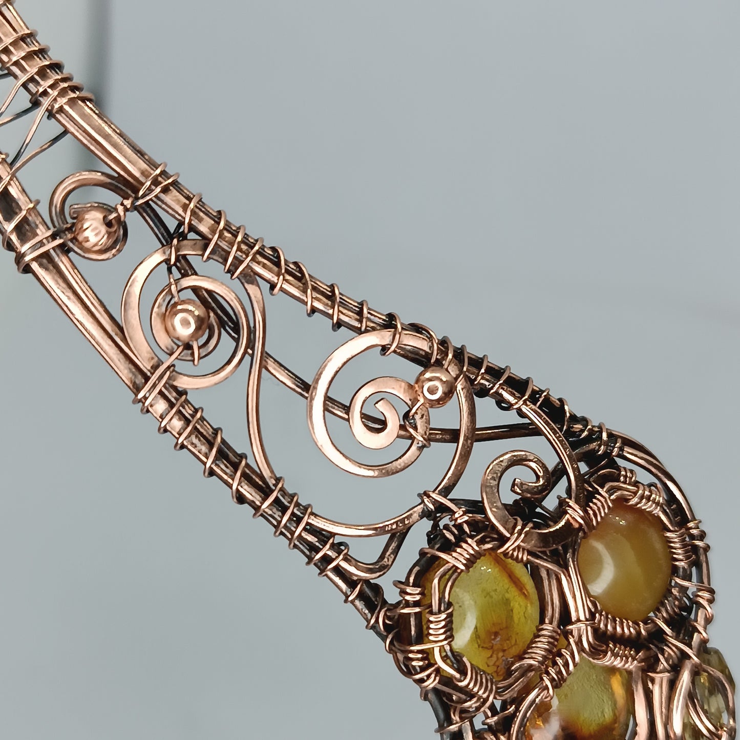 Bee and honey combs Collar necklace