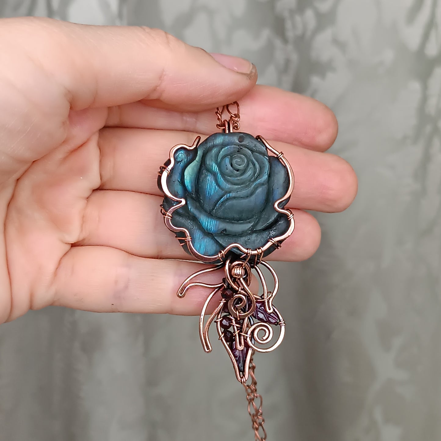 Empress rose pendant