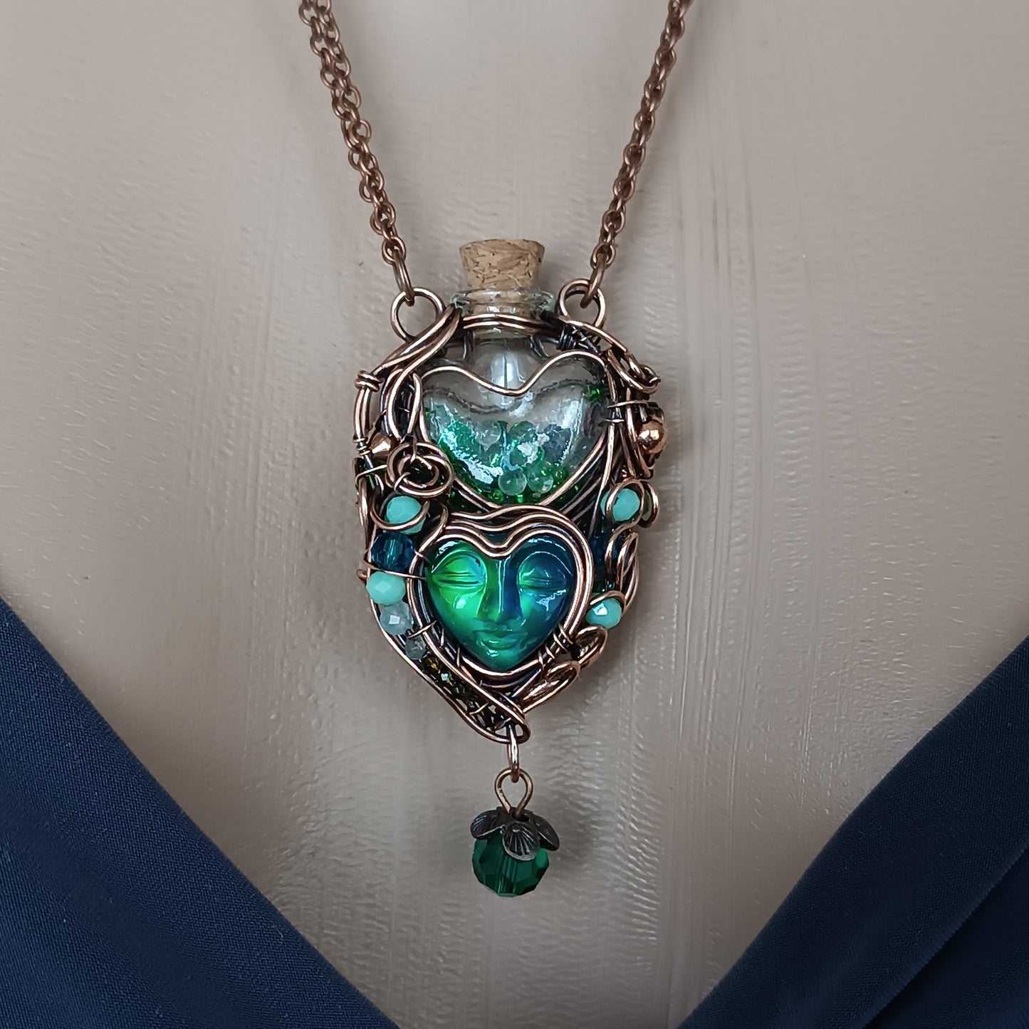 Aurora fairy. Vial necklace