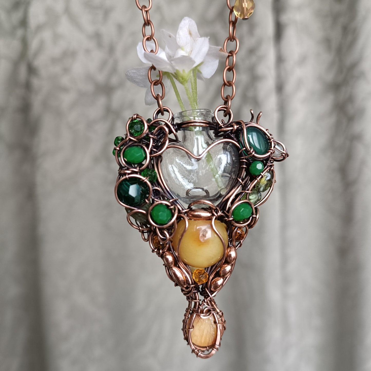 BEEnevolent Summer. Vial necklace