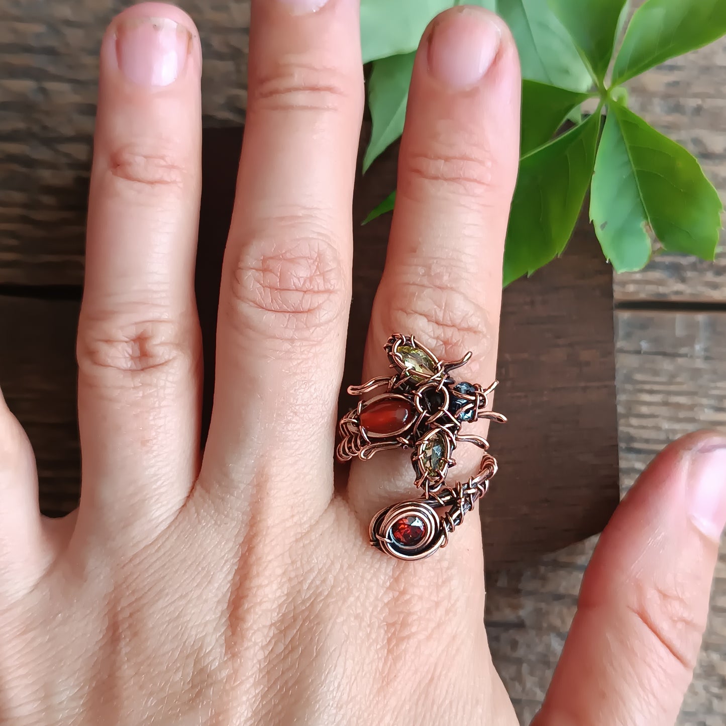 Yellow wings bee RING. Adjustable