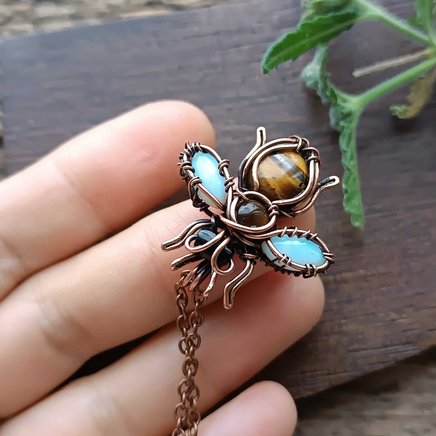 Cloudy sky wings bee charm