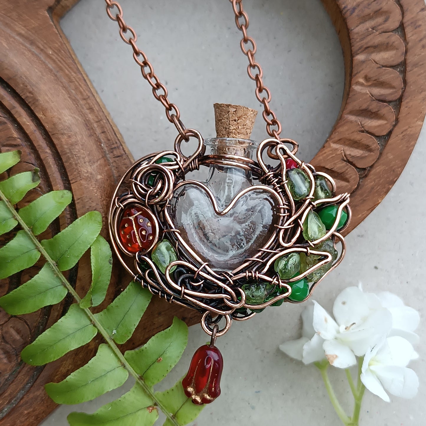 Garden Twinkle. vial necklace