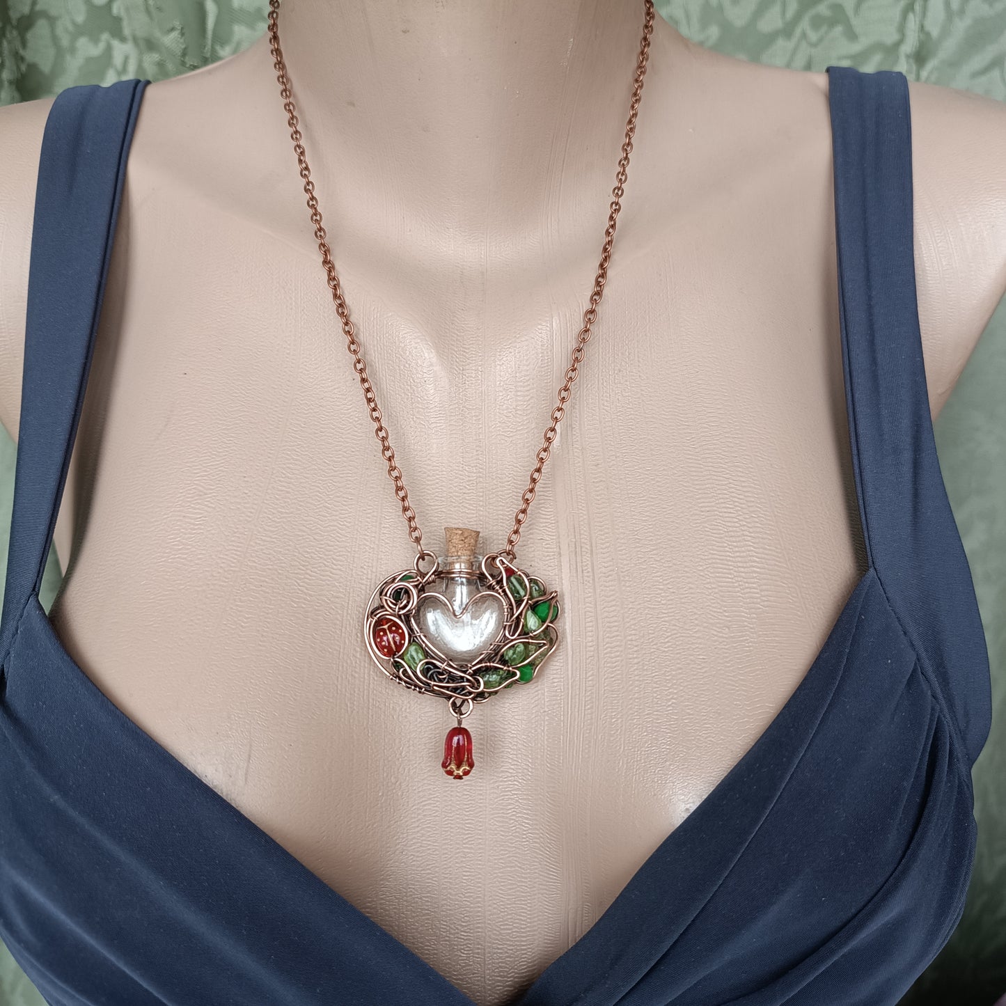 Garden Twinkle. vial necklace