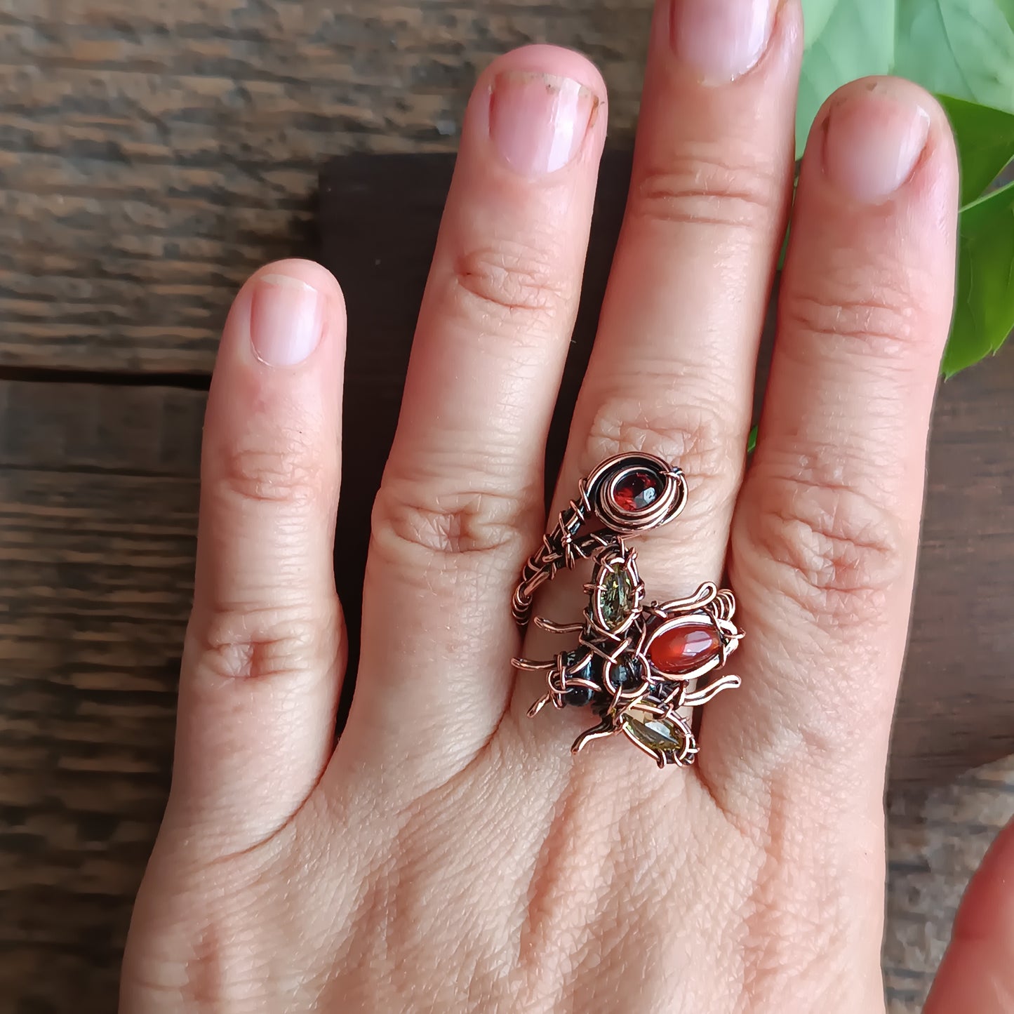 Yellow wings bee RING. Adjustable