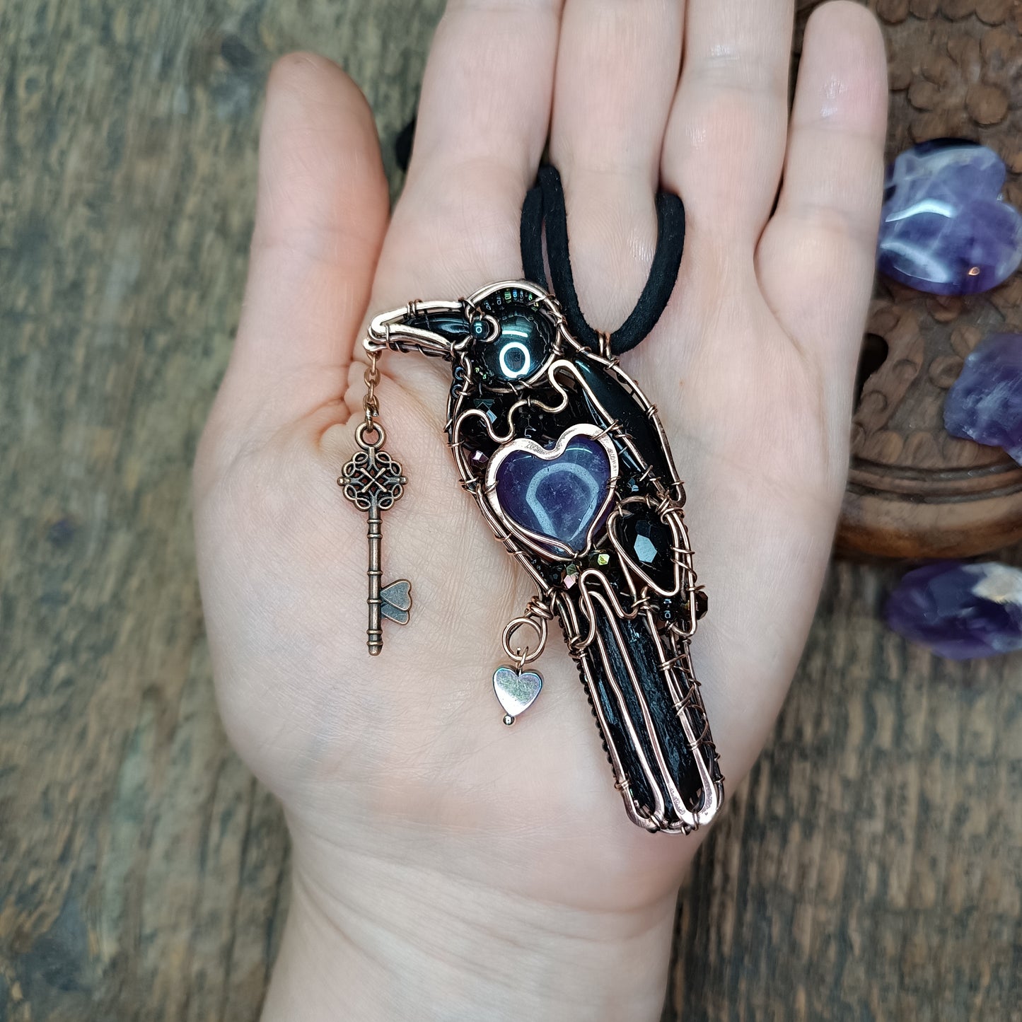 Amethyst heart Secret Keeper.