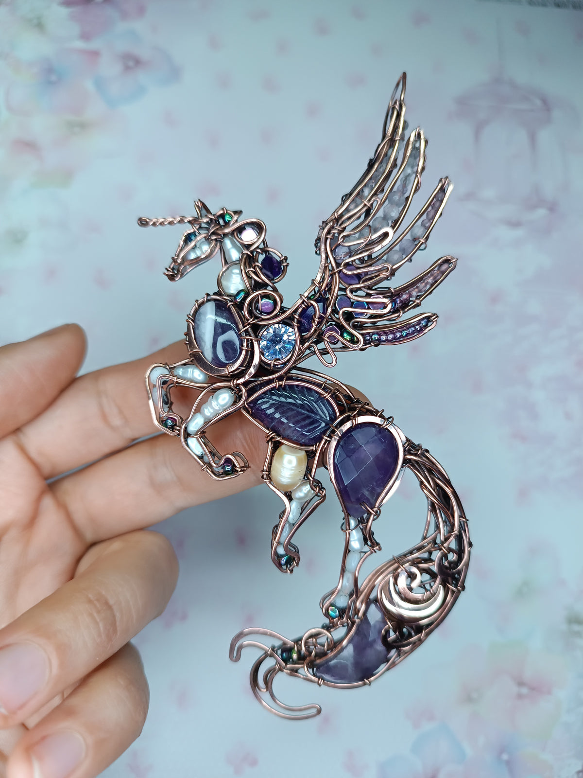 Lavender Unicorn necklace