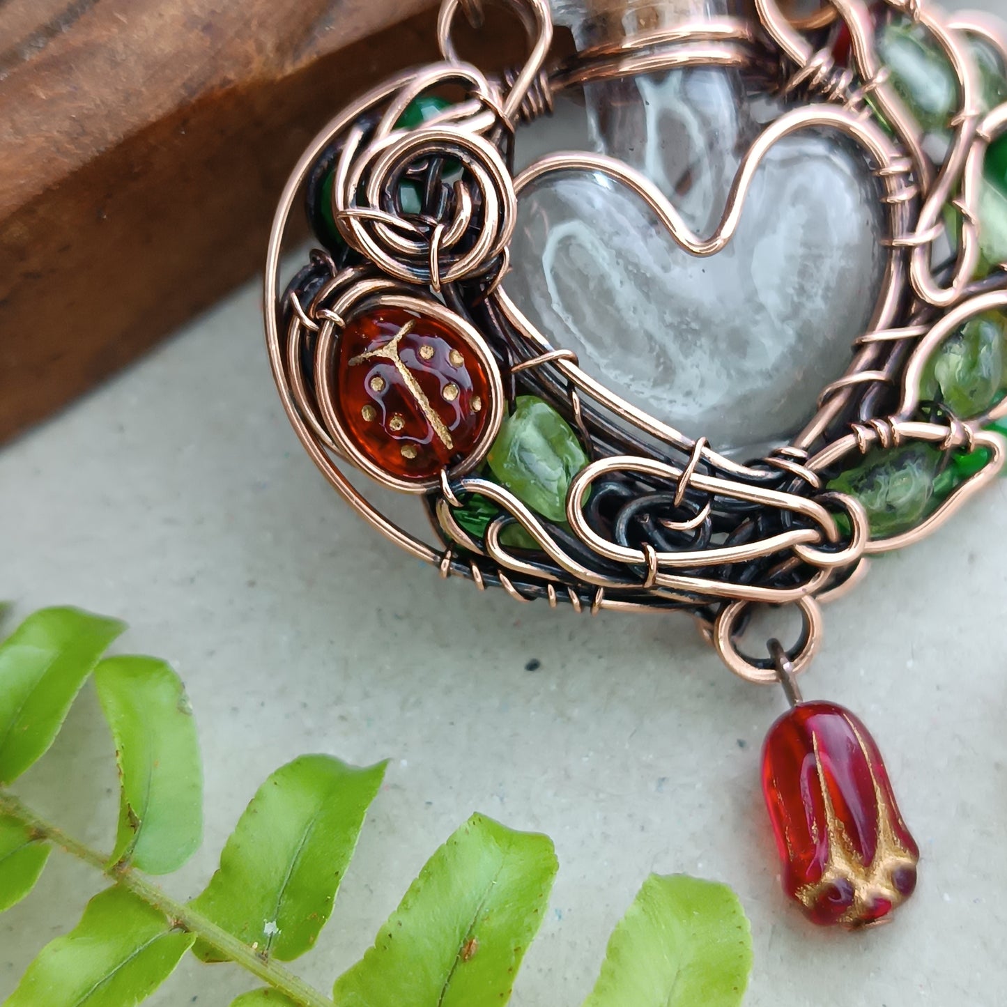 Garden Twinkle. vial necklace