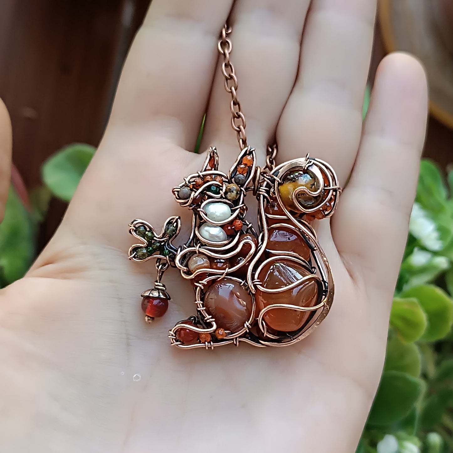 Squirrel necklace