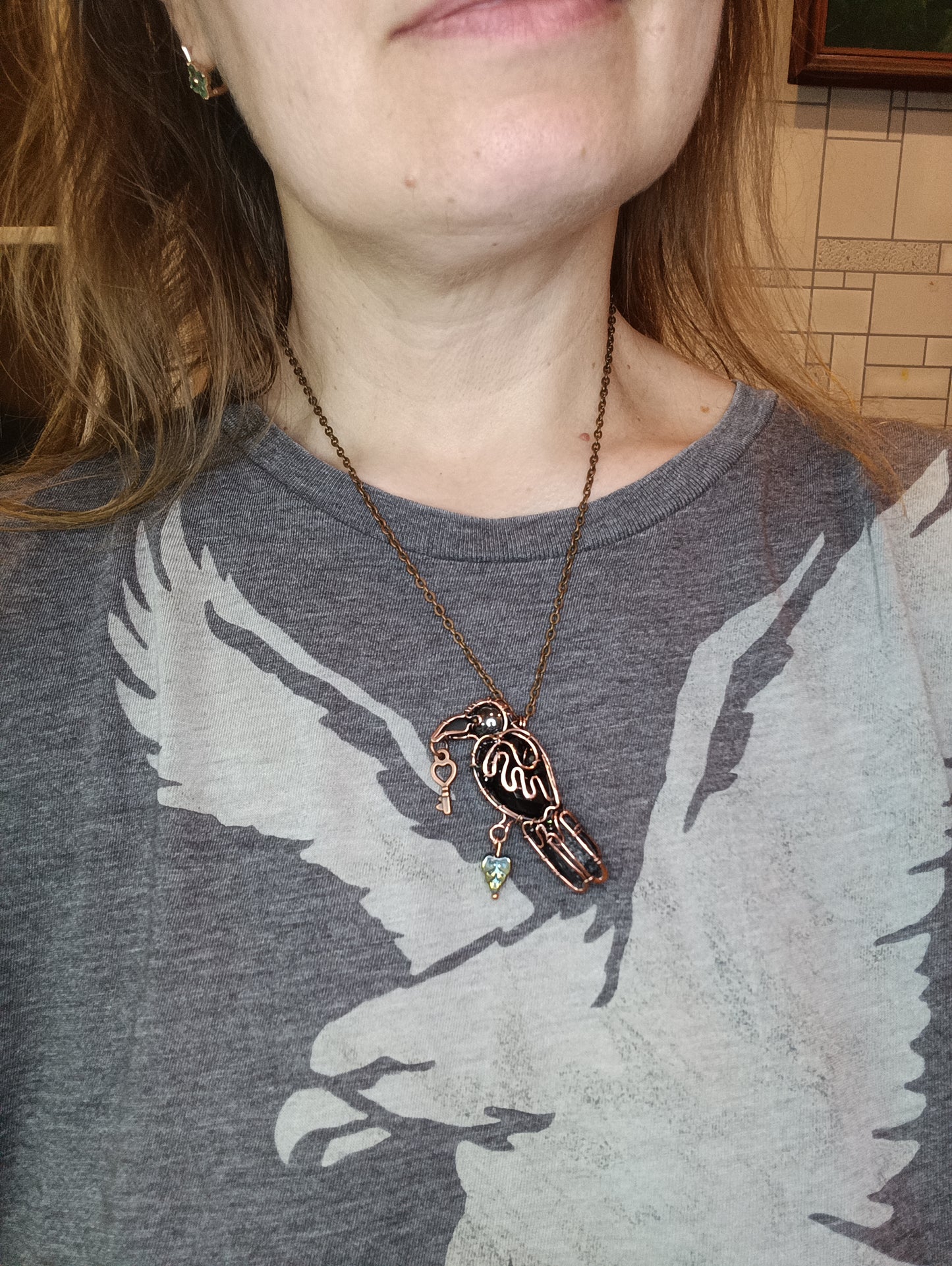 Little Secret keeper. Raven necklace