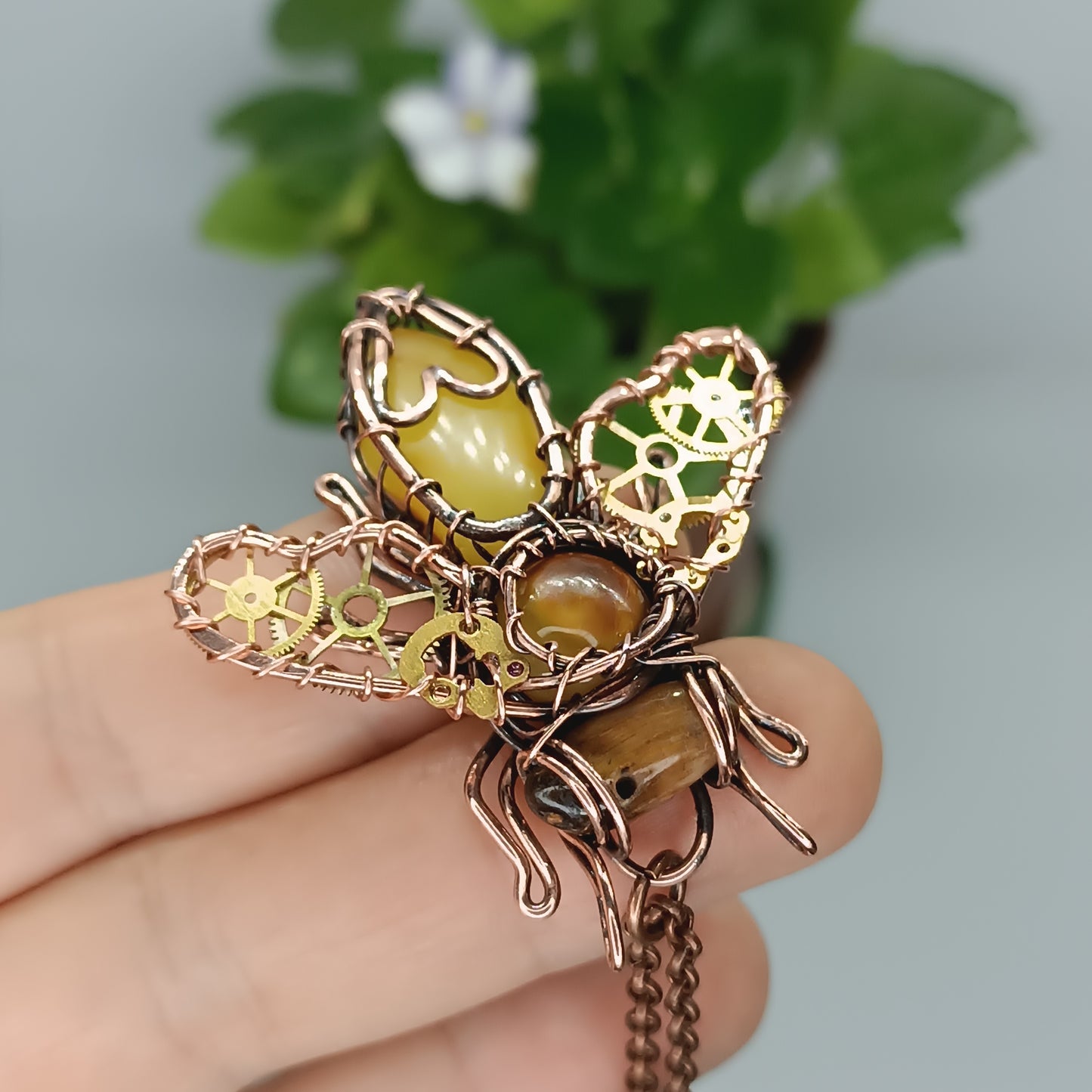 Timeless love. Bee pendant.