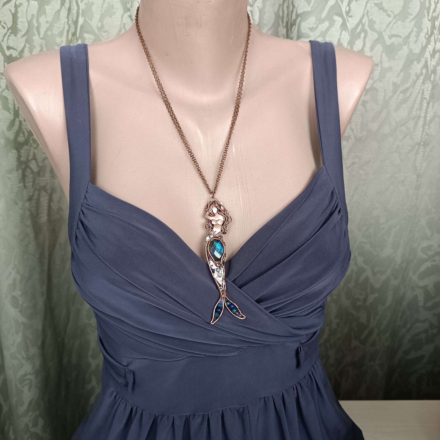 Blue mermaid with steampunk vibe.