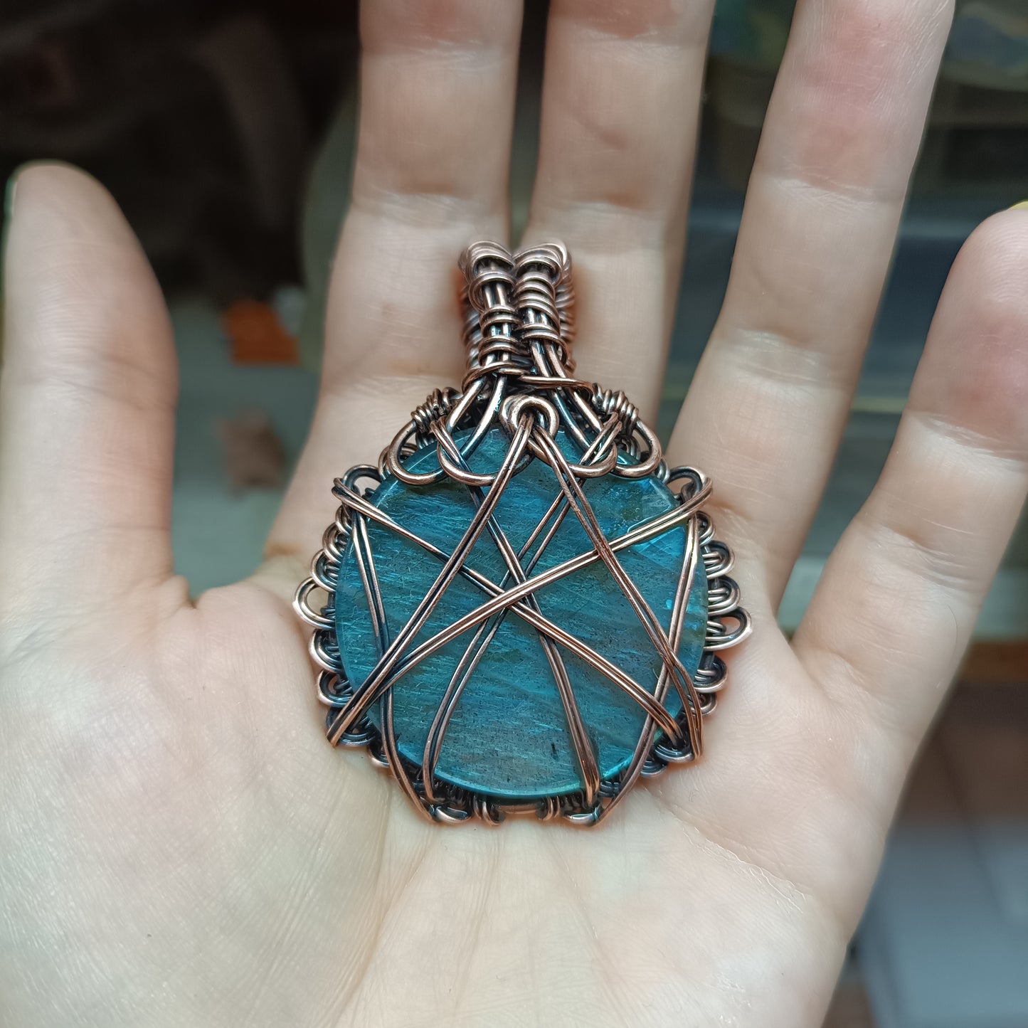 For Cindy. Blue labradorite necklace