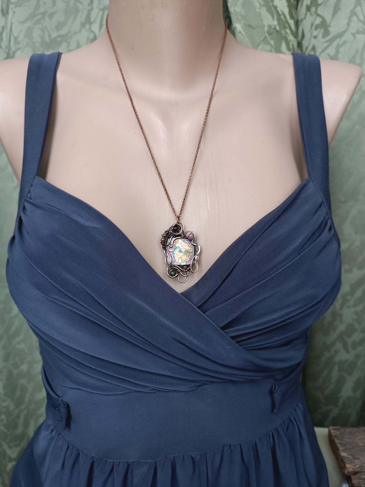 Steampunk pendant with Watch dial