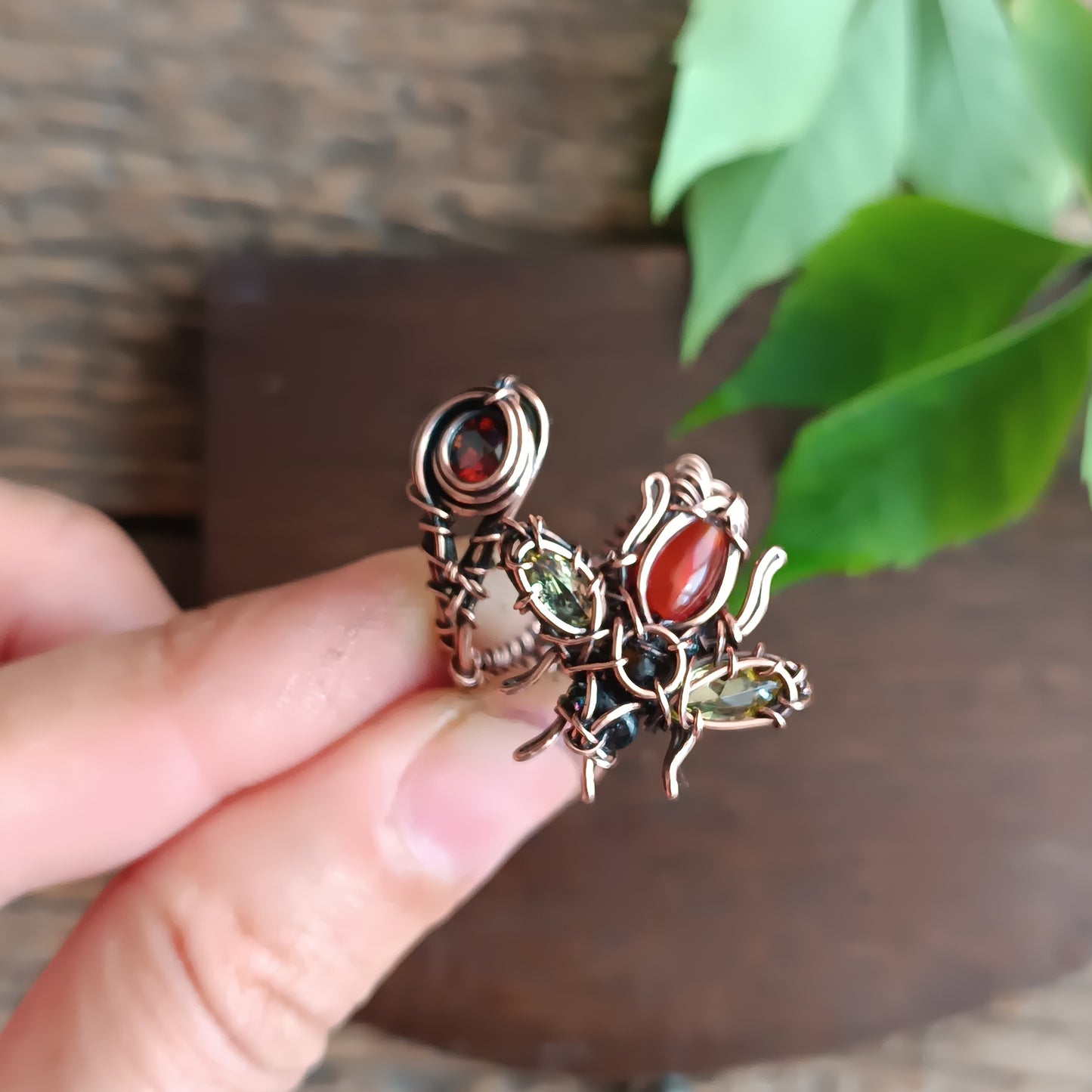 Yellow wings bee RING. Adjustable